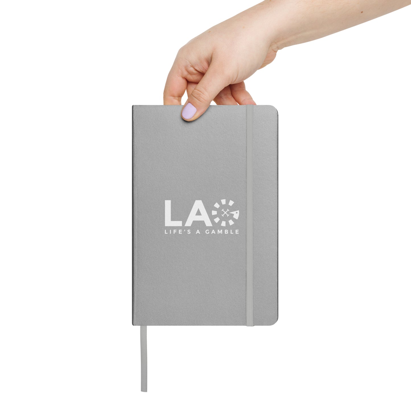 LAG Life’s A Gamble White Hardcover bound notebook