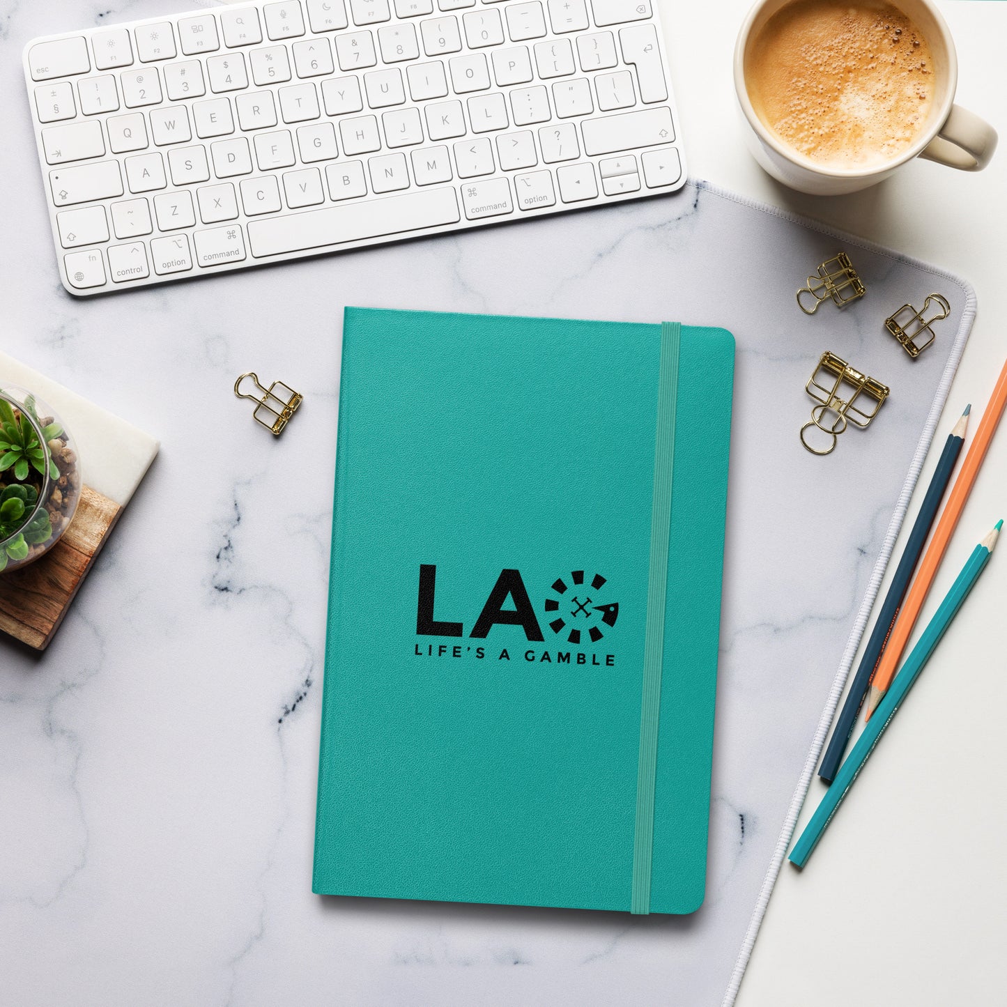 LAG Life’s A Gamble Black Hardcover bound notebook