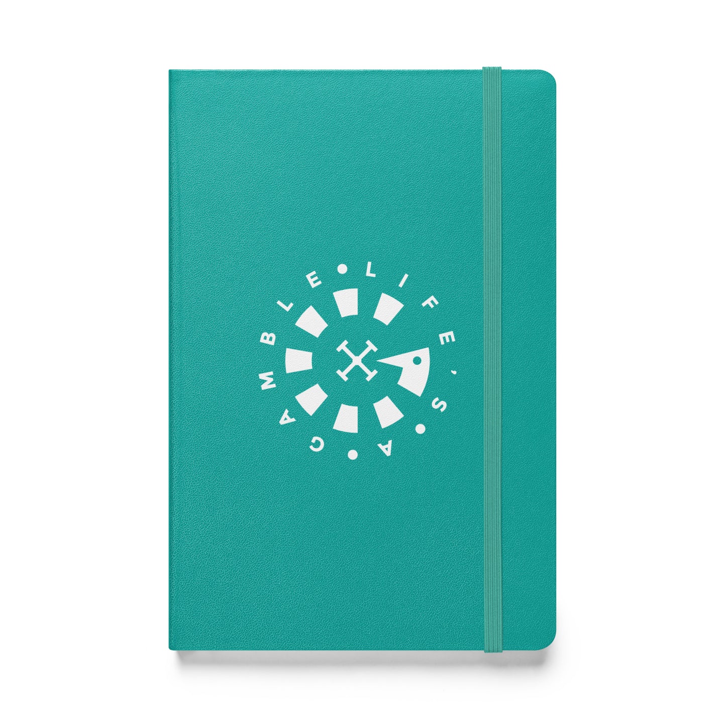 LAG Life’s A Gamble Circle White Hardcover bound notebook