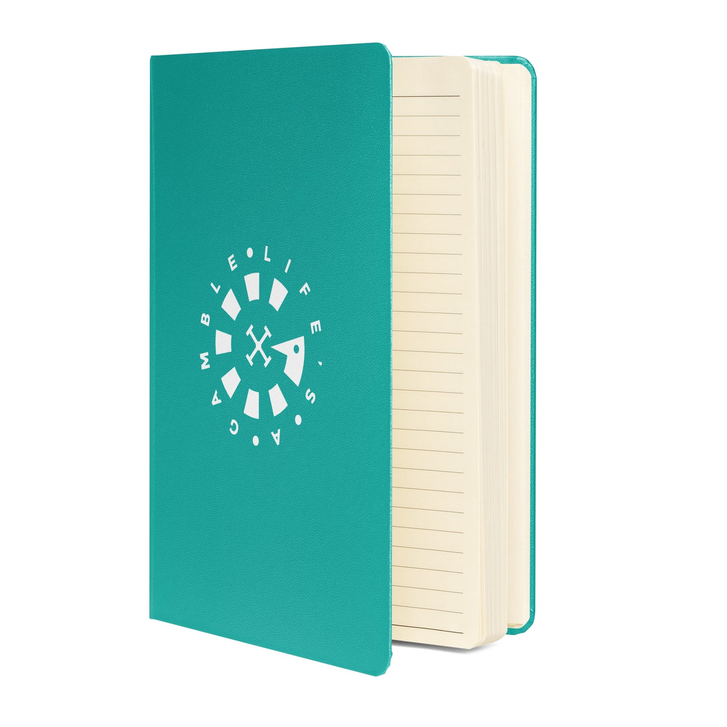 LAG Life’s A Gamble Circle White Hardcover bound notebook