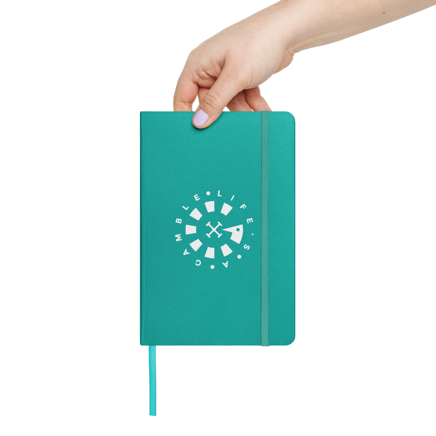 LAG Life’s A Gamble Circle White Hardcover bound notebook