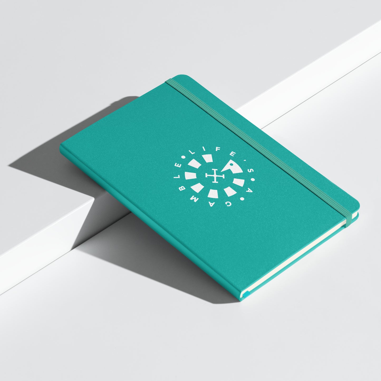LAG Life’s A Gamble Circle White Hardcover bound notebook