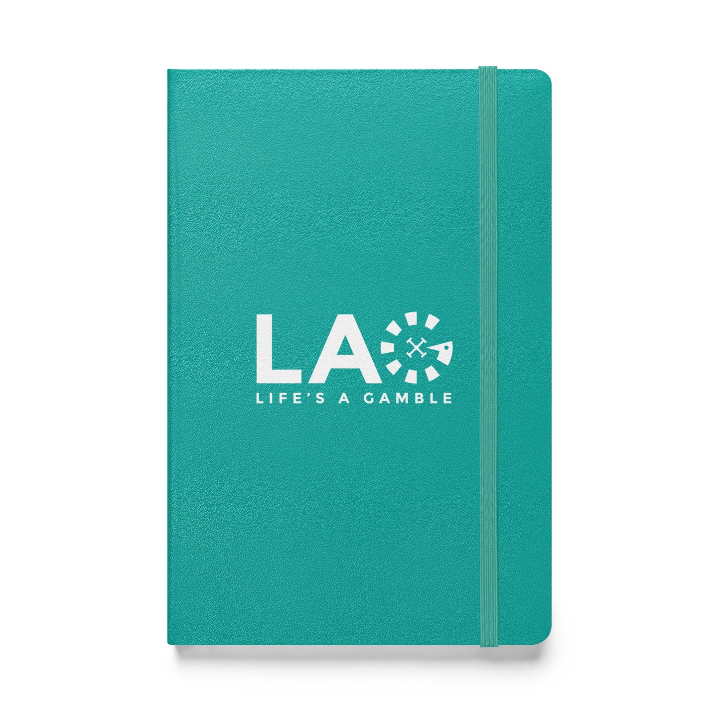 LAG Life’s A Gamble White Hardcover bound notebook