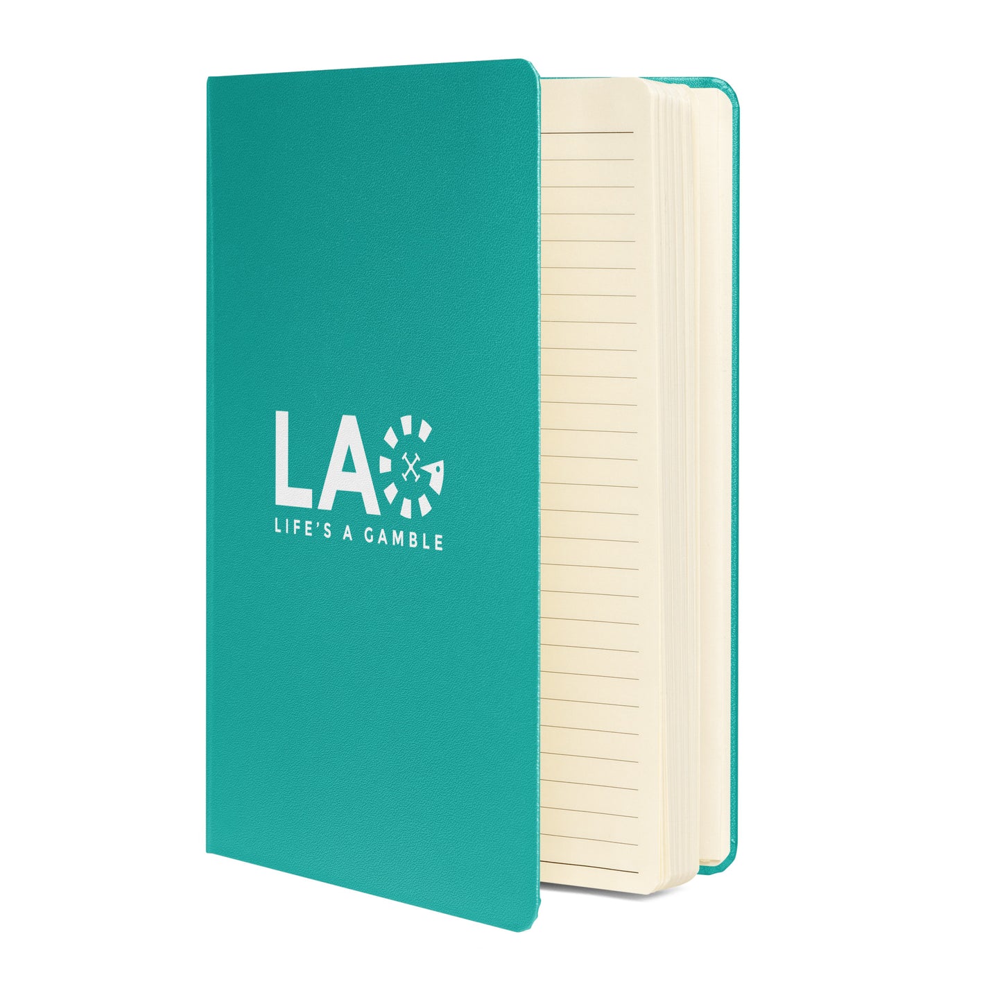 LAG Life’s A Gamble White Hardcover bound notebook