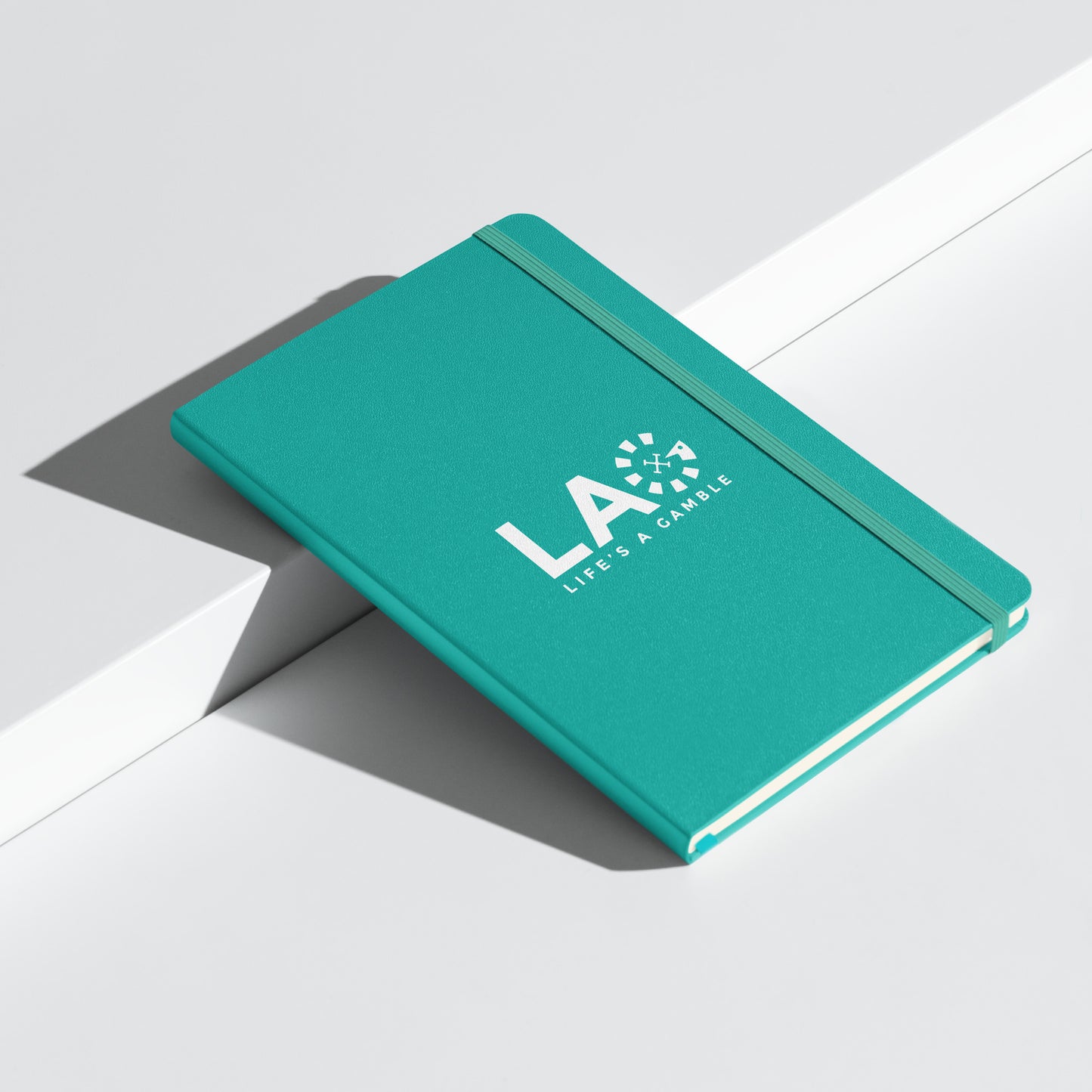 LAG Life’s A Gamble White Hardcover bound notebook
