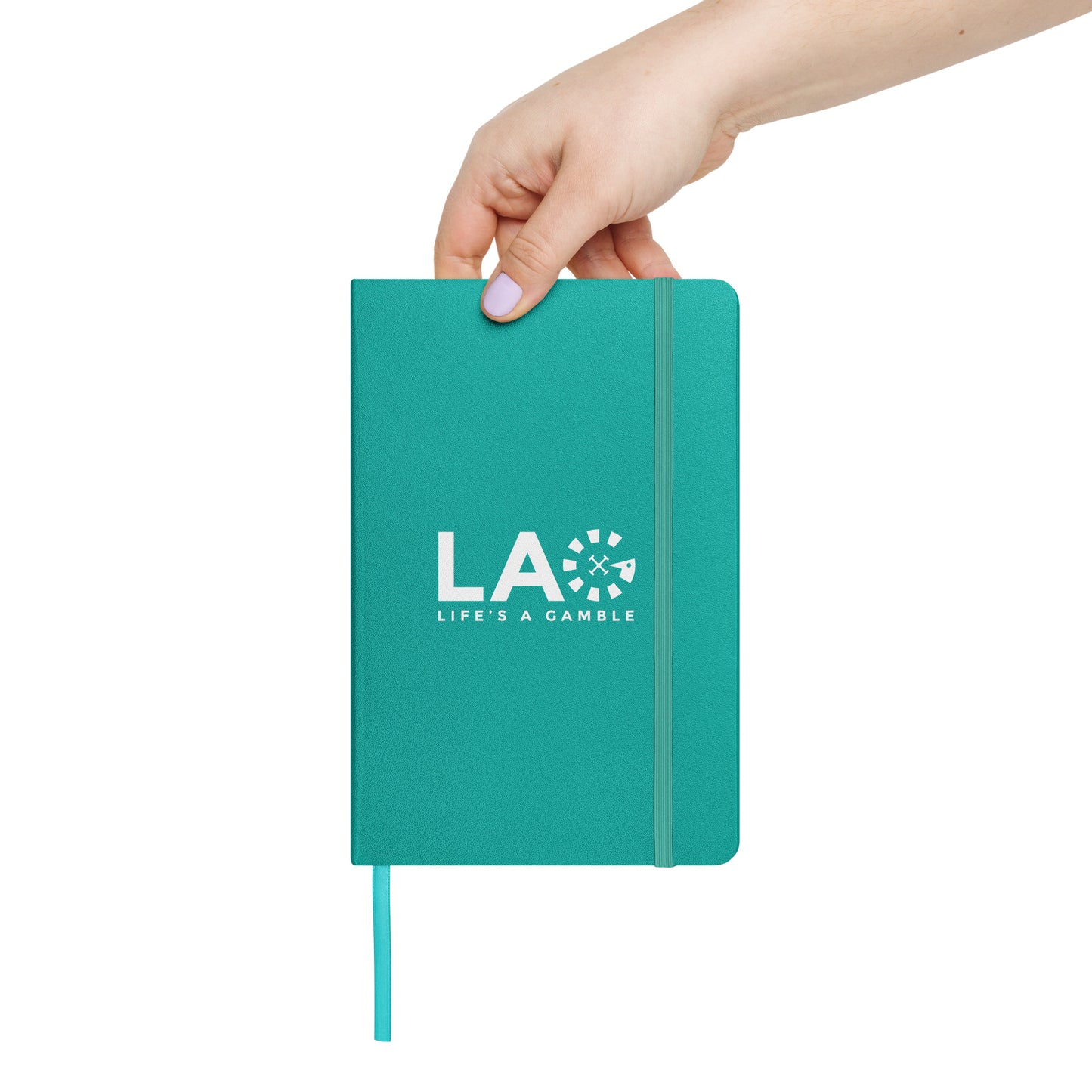 LAG Life’s A Gamble White Hardcover bound notebook