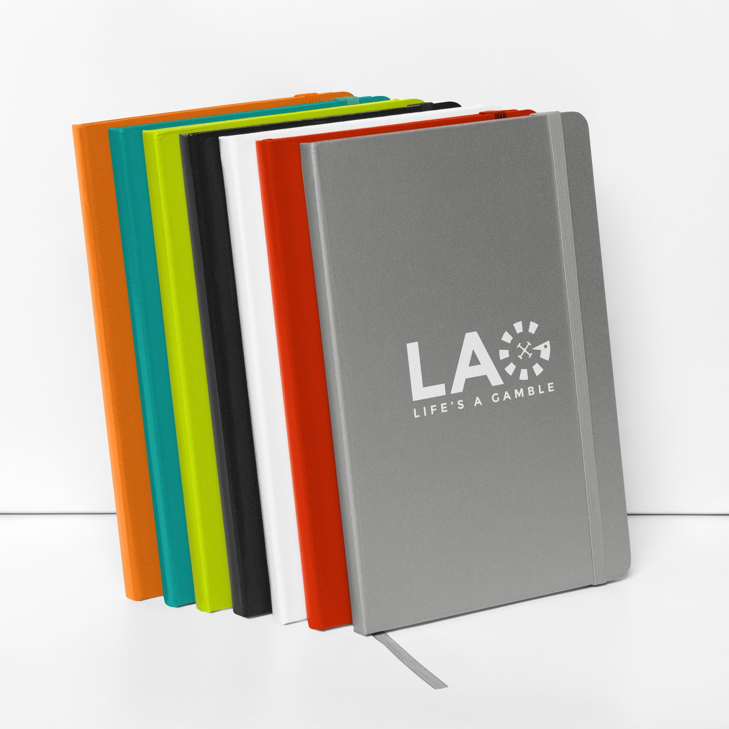 LAG Life’s A Gamble White Hardcover bound notebook