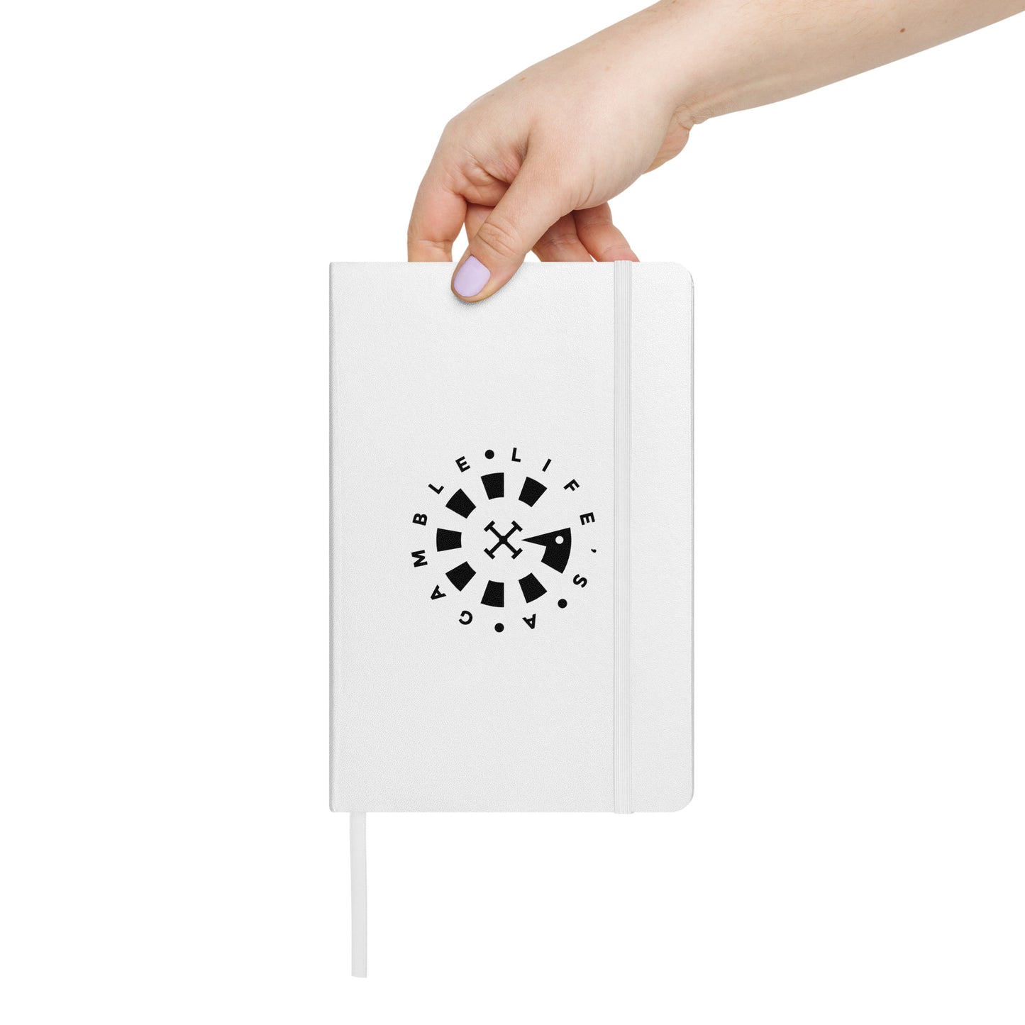 LAG Life’s A Gamble Circle Black Hardcover bound notebook