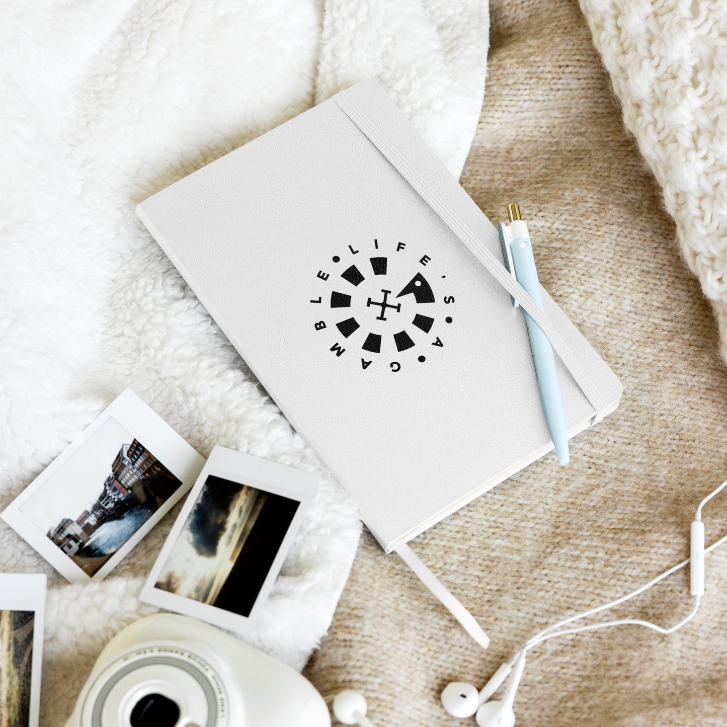 LAG Life’s A Gamble Circle Black Hardcover bound notebook