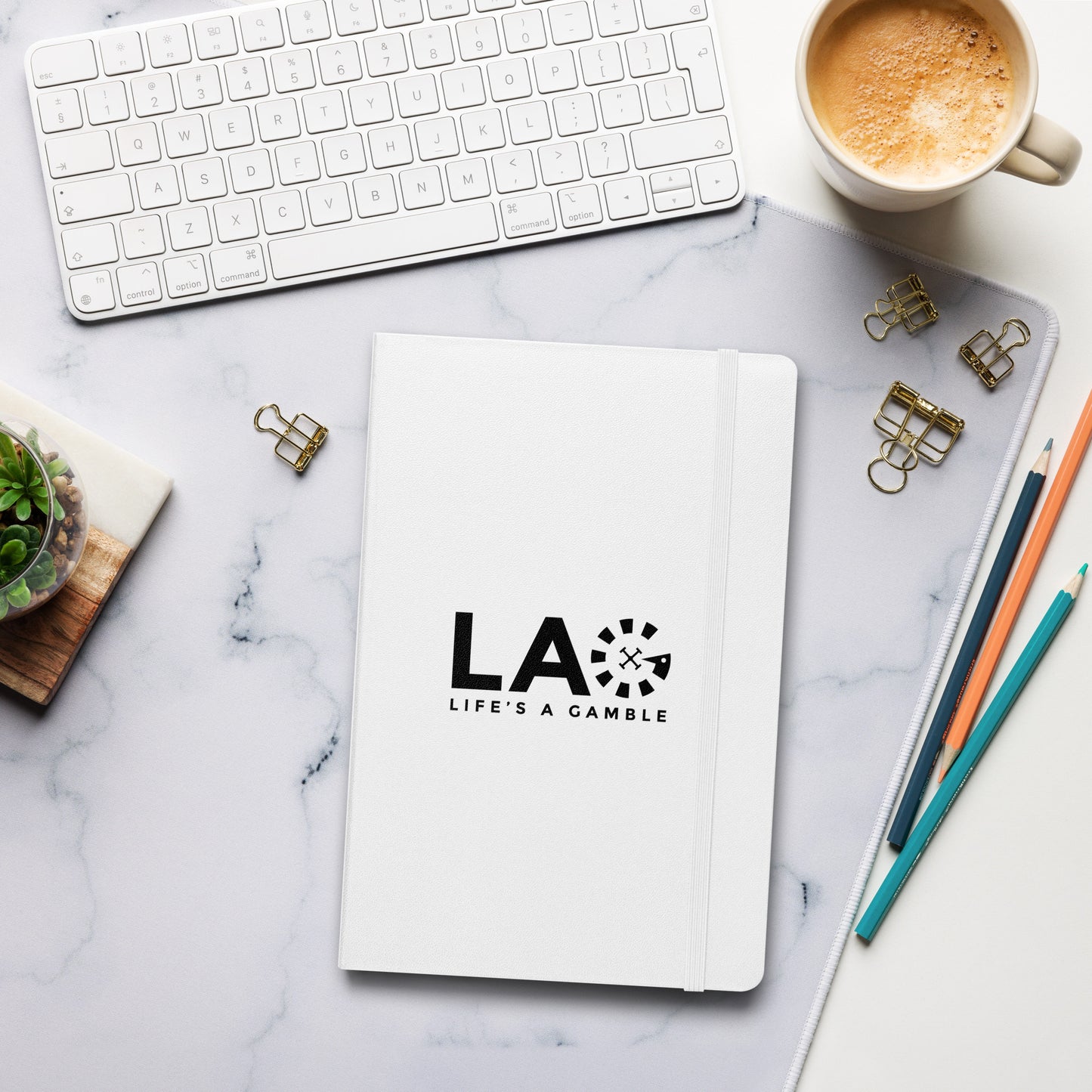 LAG Life’s A Gamble Black Hardcover bound notebook