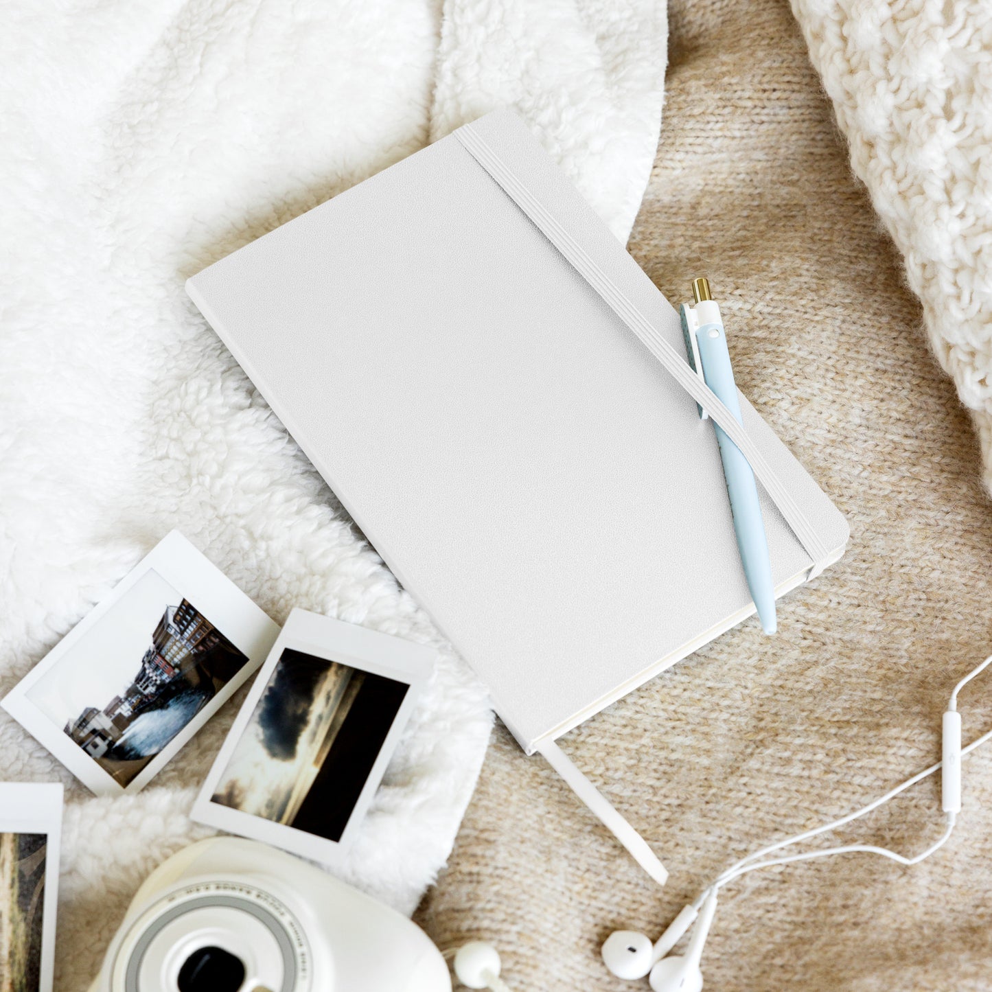 Big G White Hardcover bound notebook