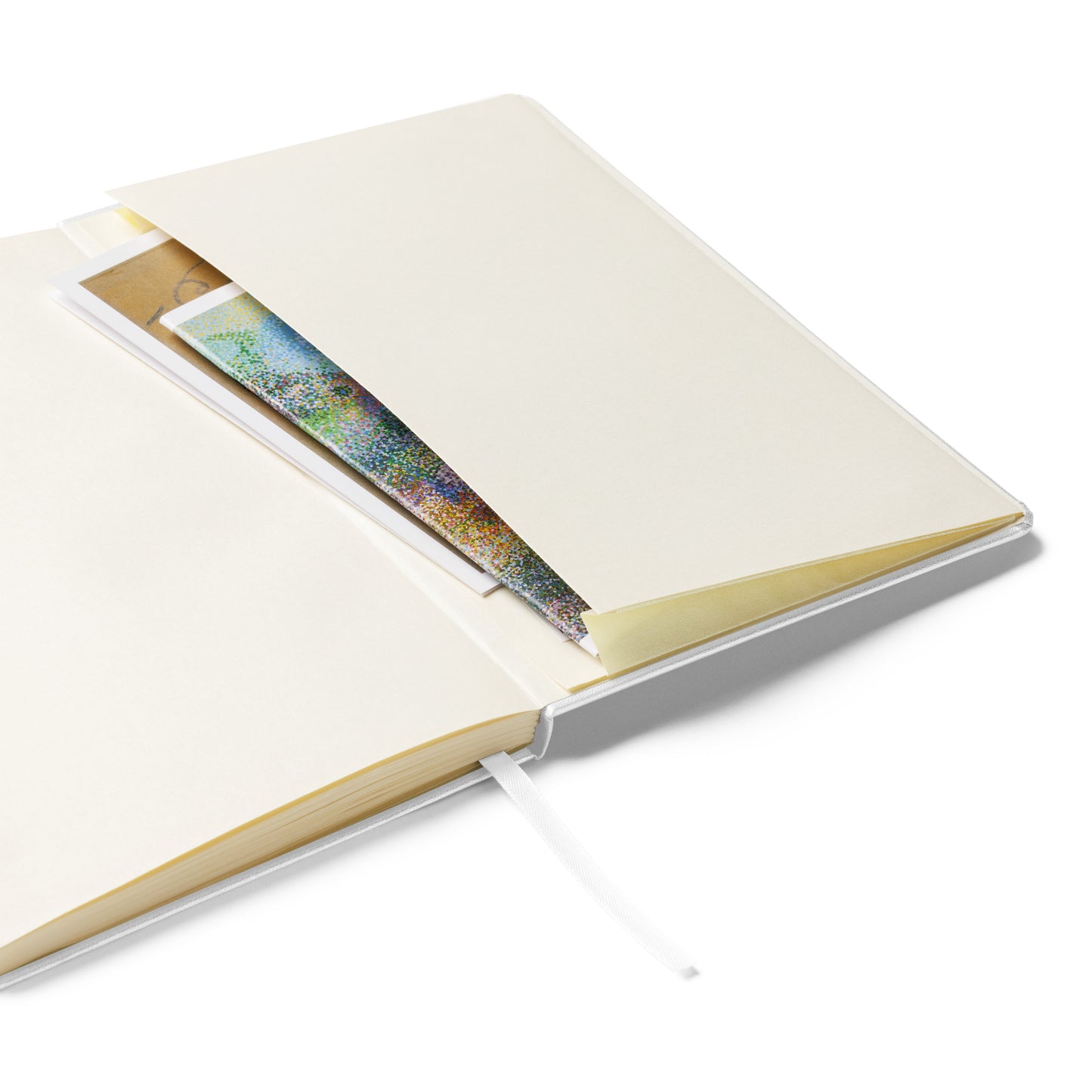 Big G White Hardcover bound notebook