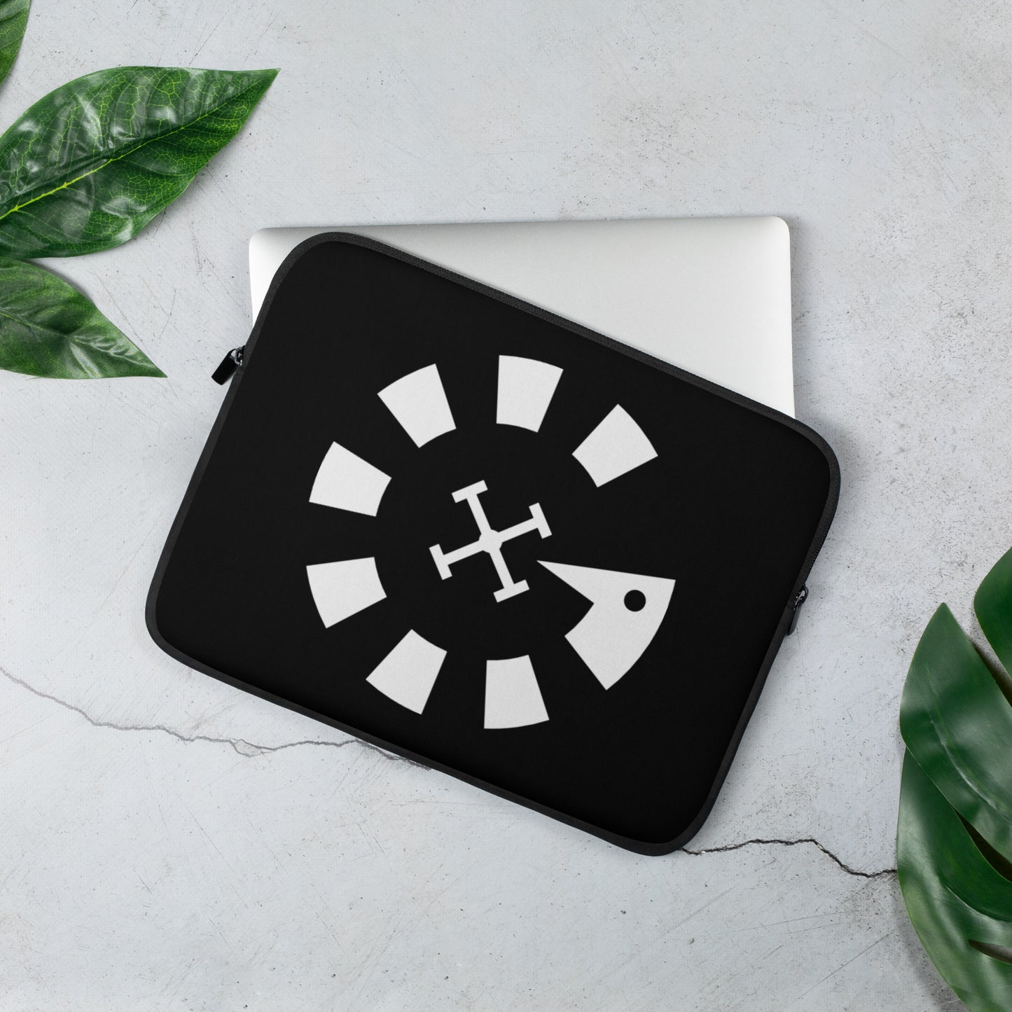 Big G White Laptop Sleeve