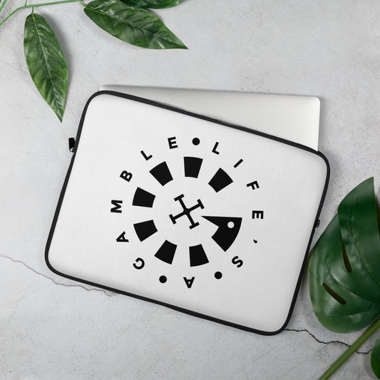 LAG Life’s A Gamble Circle Black Laptop Sleeve