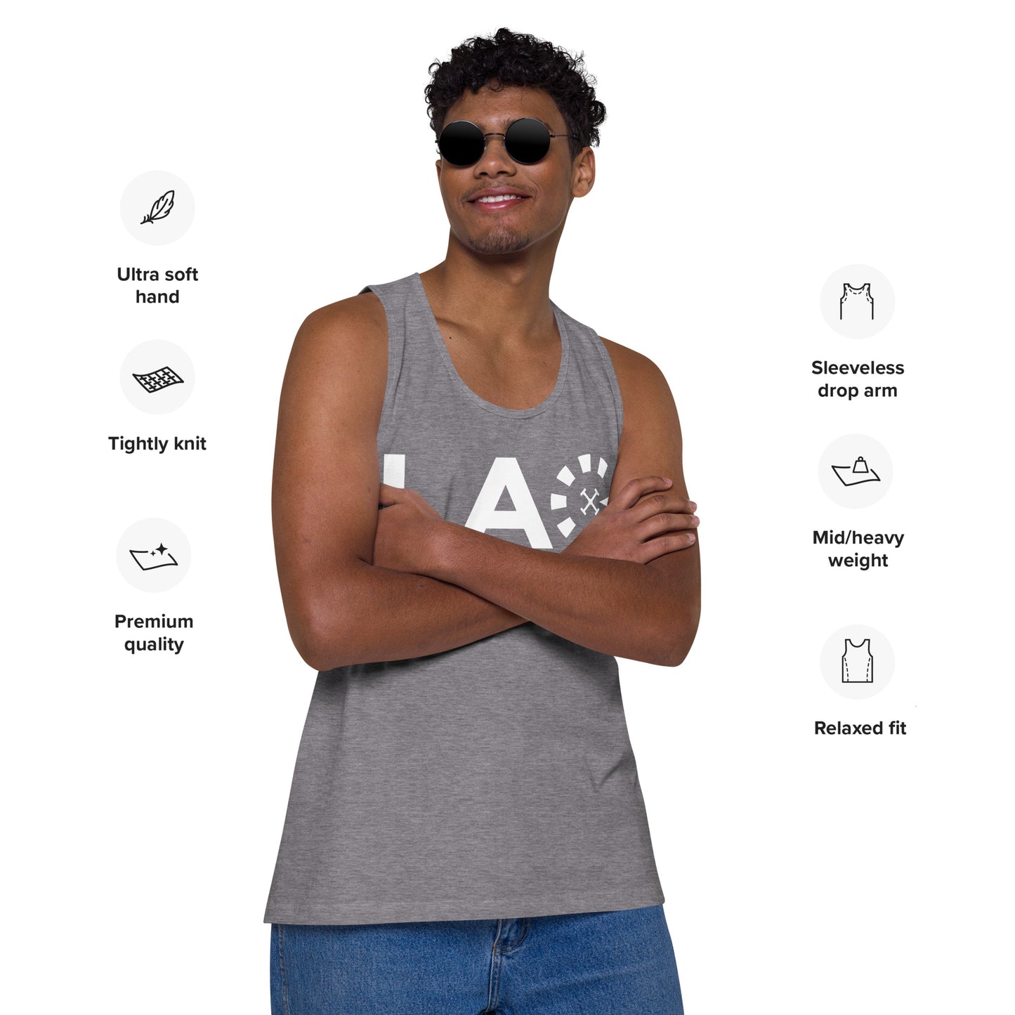 LAG White Men’s premium tank top