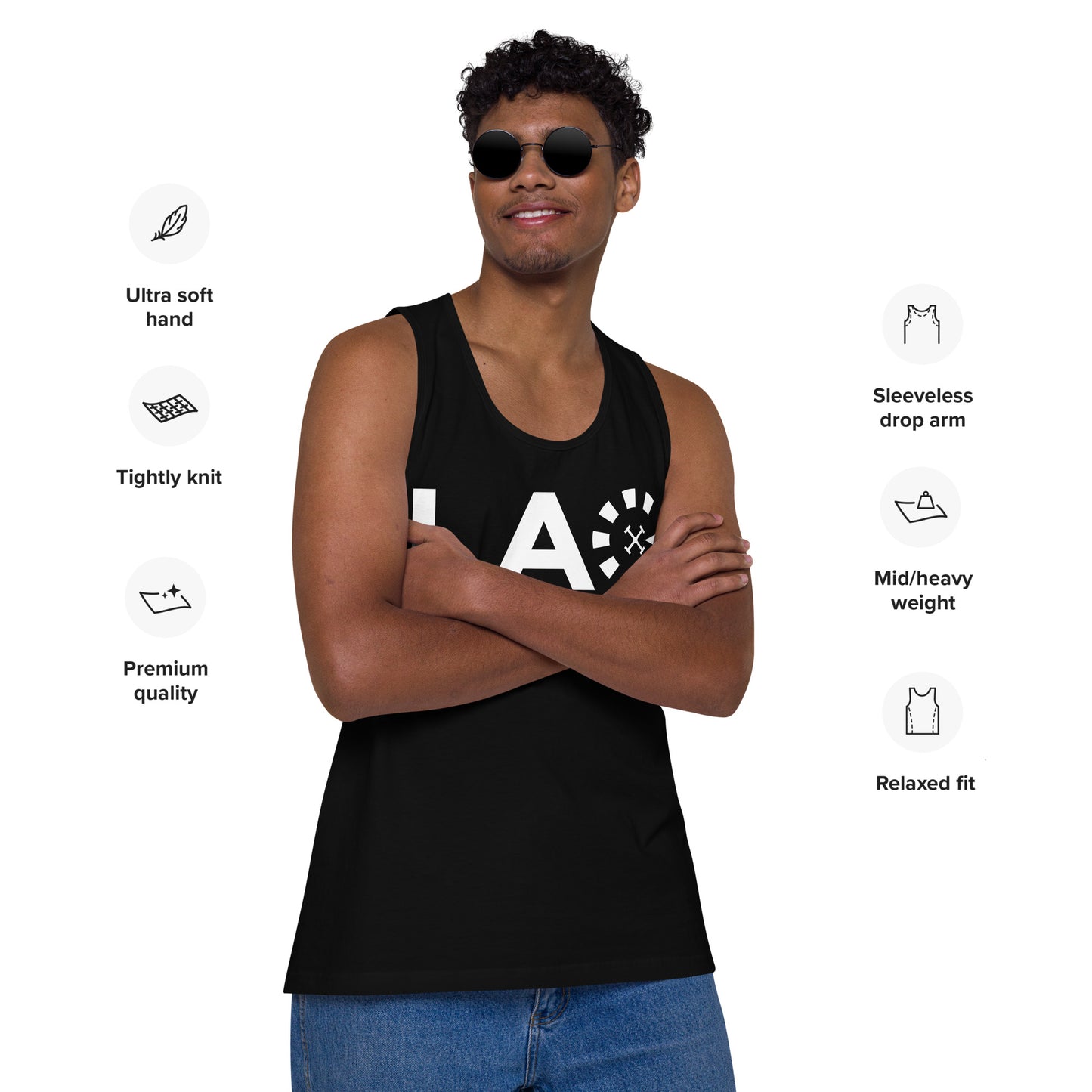 LAG White Men’s premium tank top