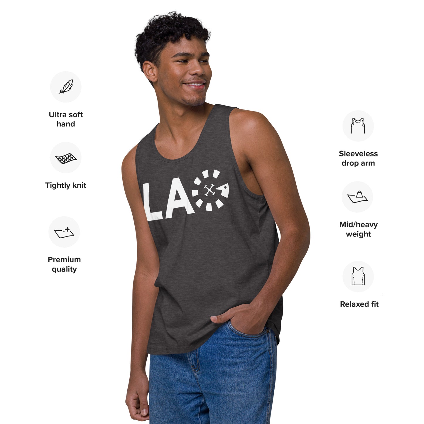 LAG White Men’s premium tank top