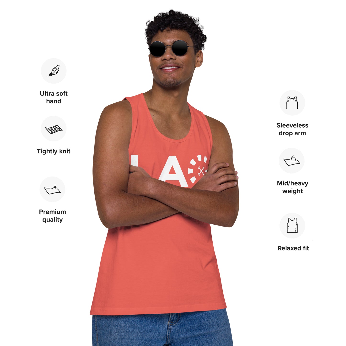 LAG White Men’s premium tank top