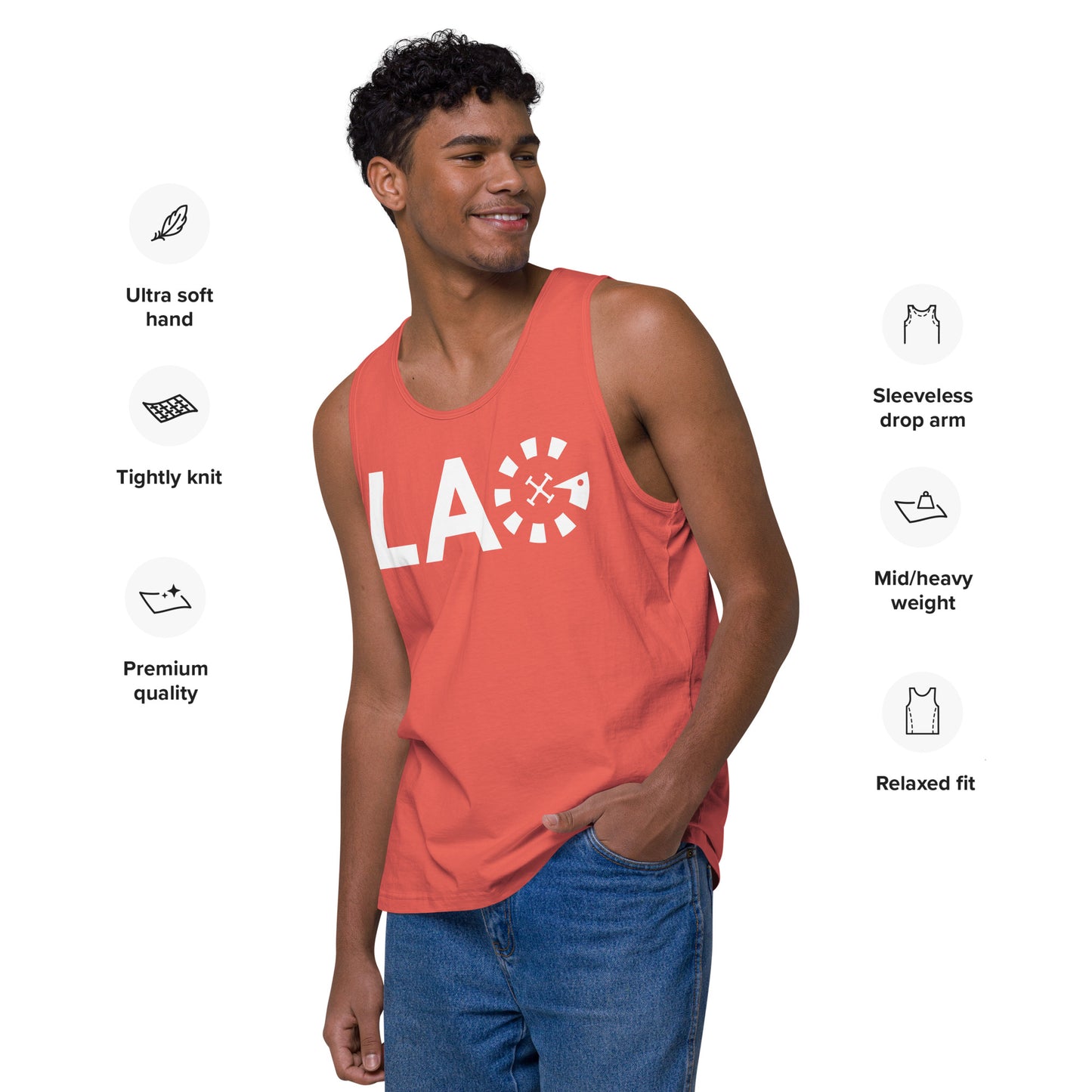 LAG White Men’s premium tank top