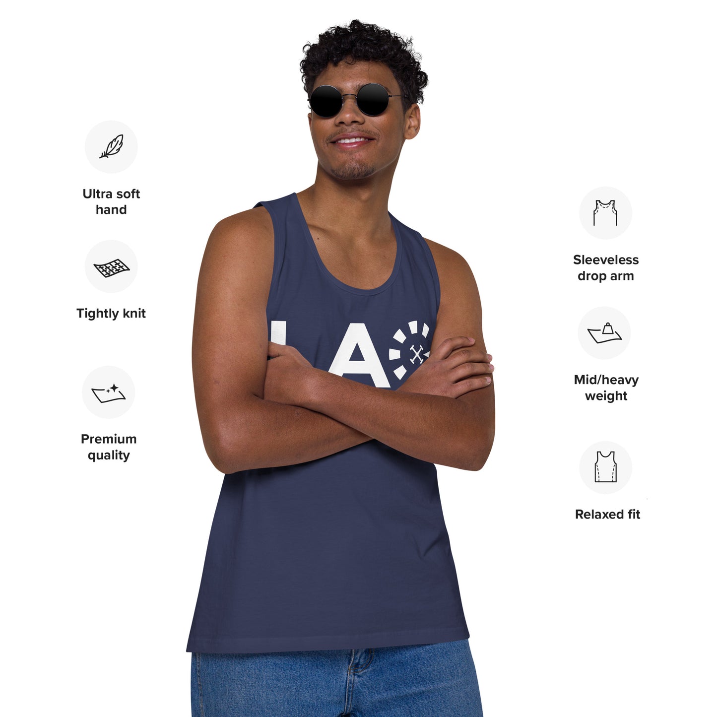 LAG White Men’s premium tank top
