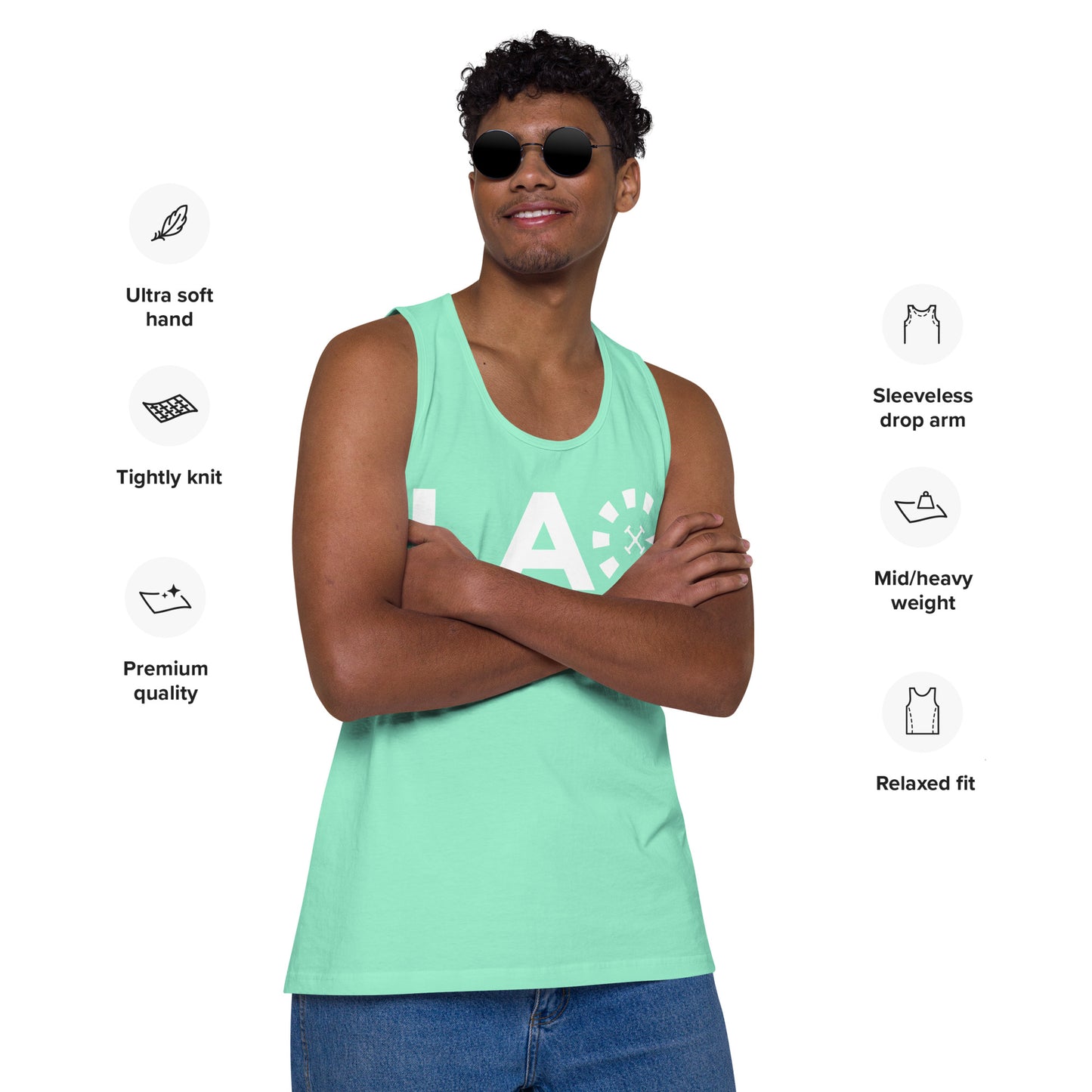 LAG White Men’s premium tank top