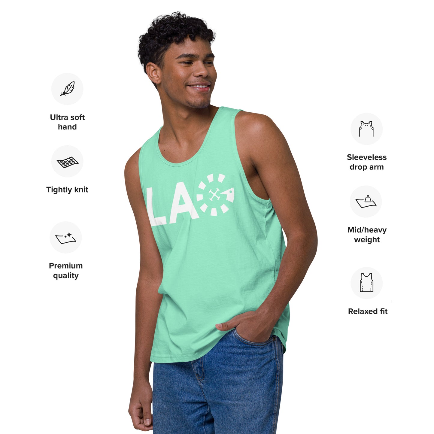 LAG White Men’s premium tank top