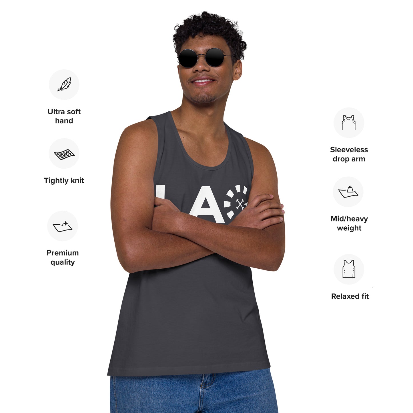 LAG White Men’s premium tank top
