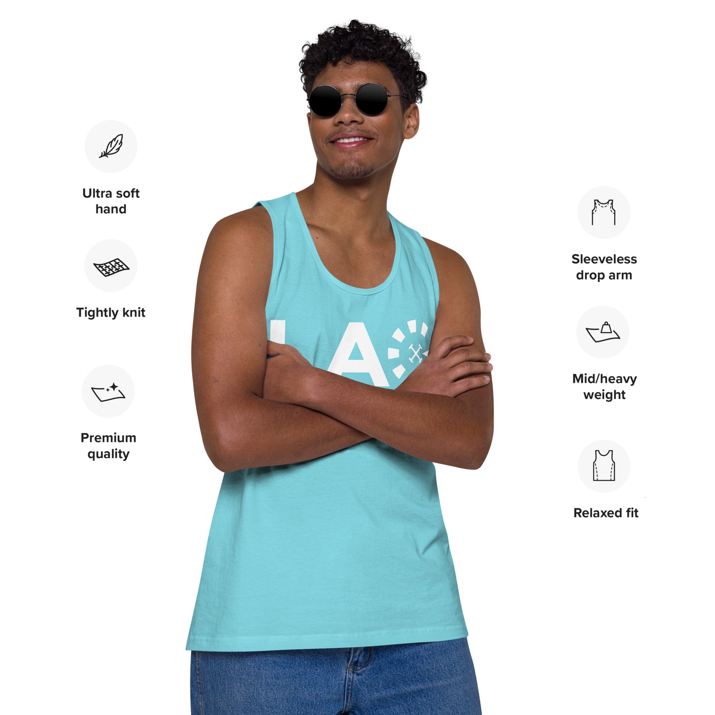 LAG White Men’s premium tank top