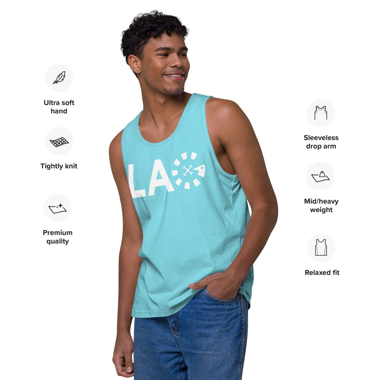 LAG White Men’s premium tank top