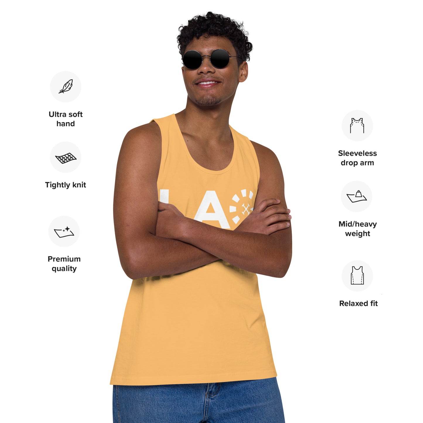 LAG White Men’s premium tank top