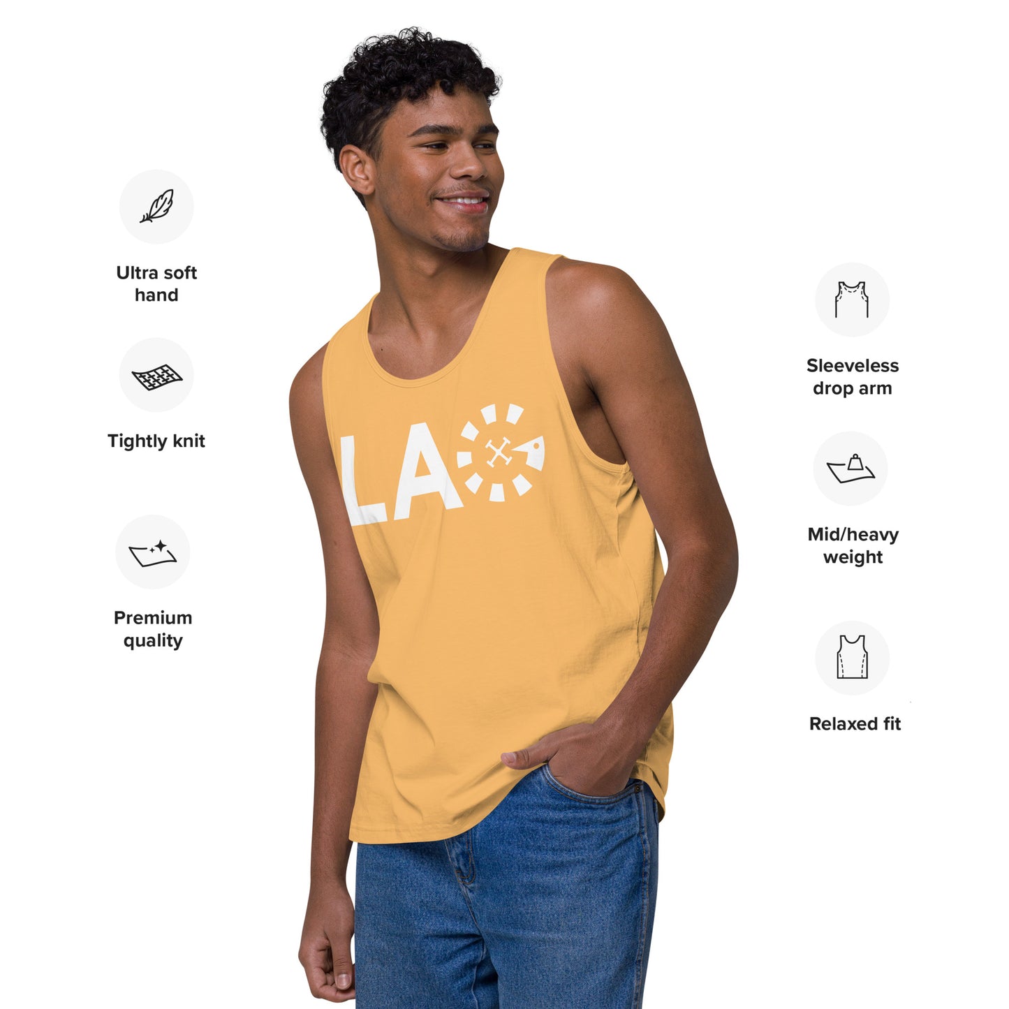 LAG White Men’s premium tank top