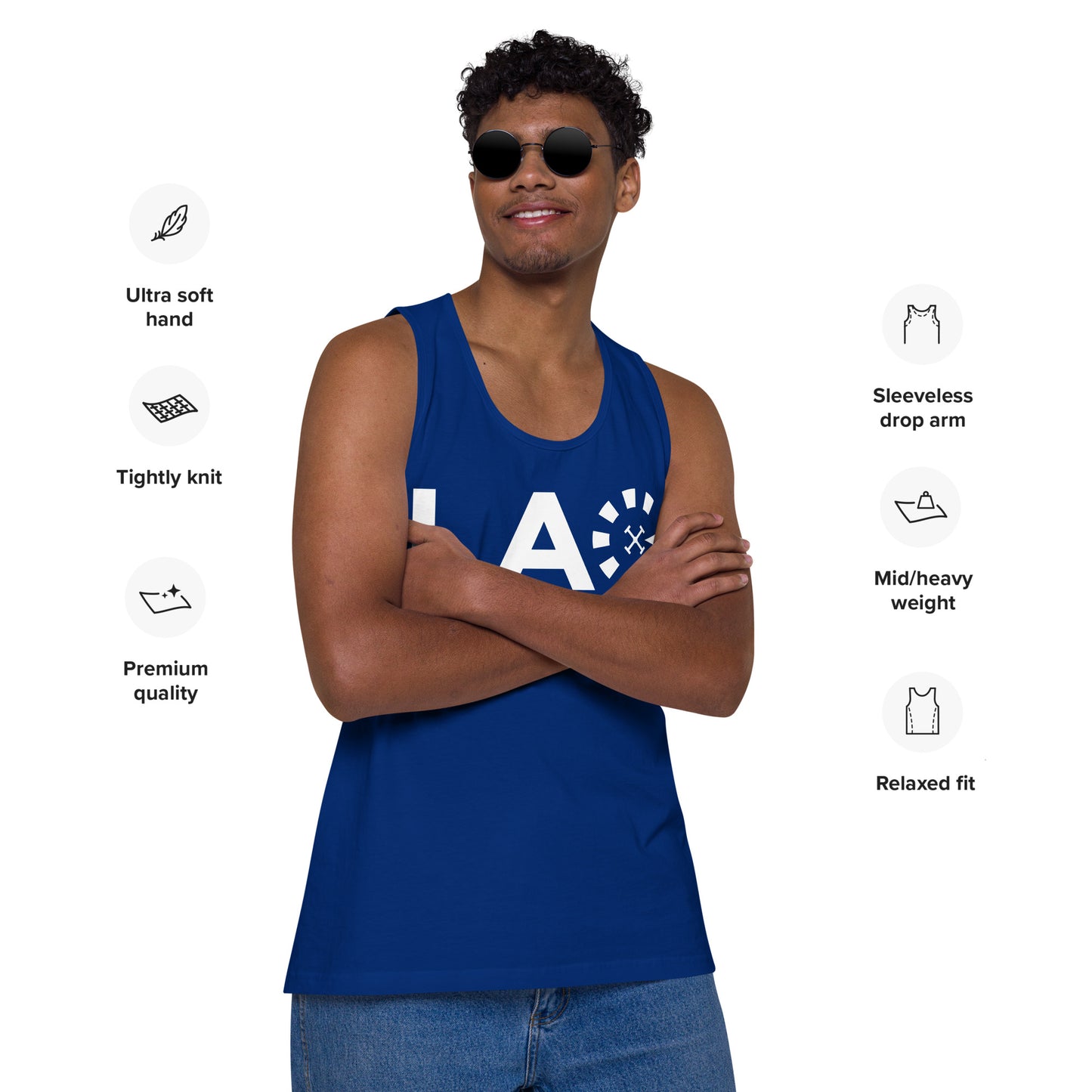 LAG White Men’s premium tank top