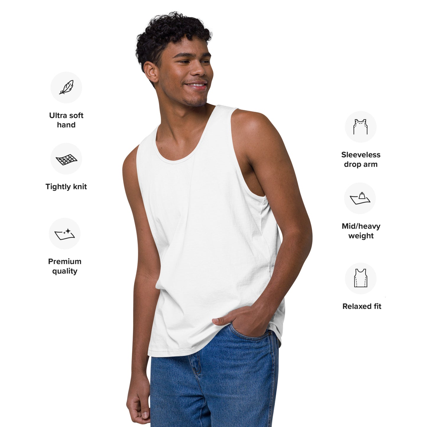 LAG White Men’s premium tank top