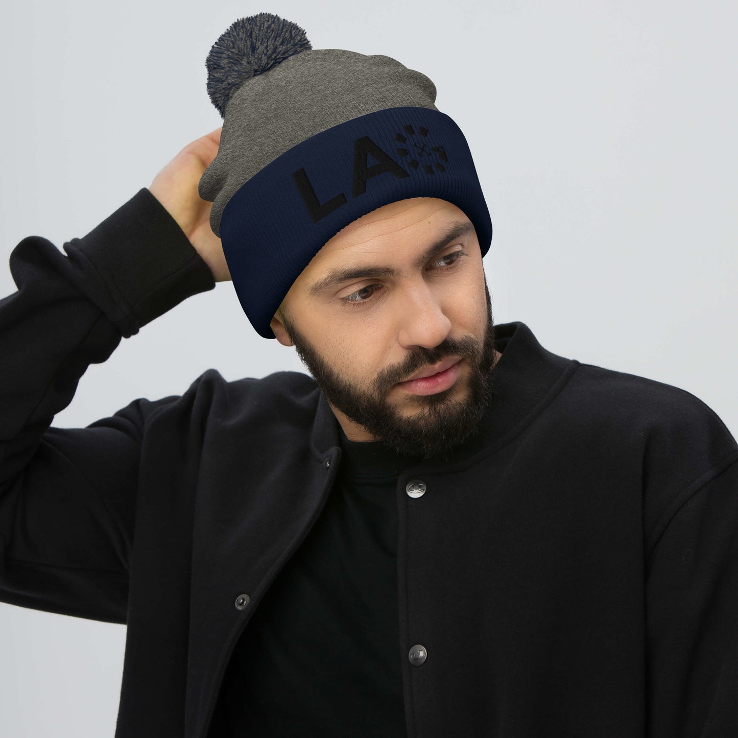LAG Black Pom-Pom Beanie