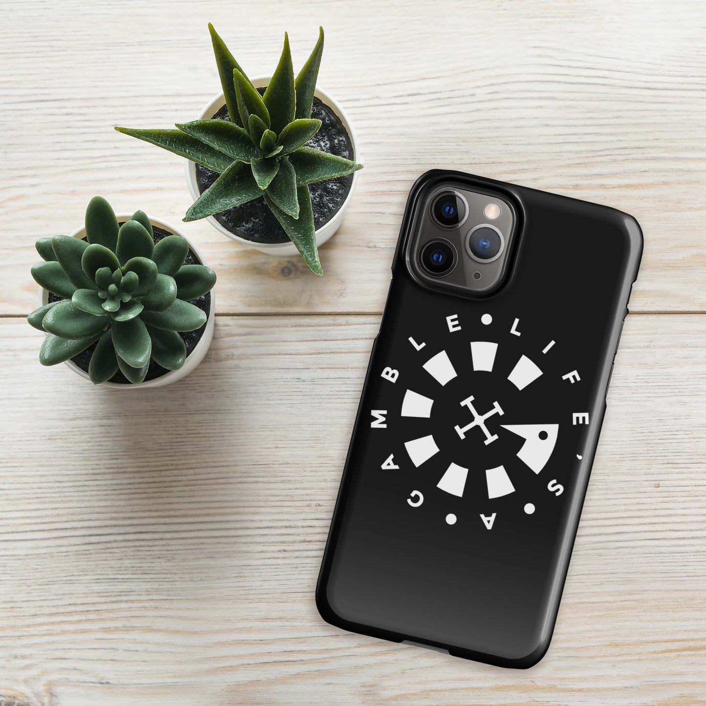 LAG Life’s A Gamble Circle White Snap case for iPhone®