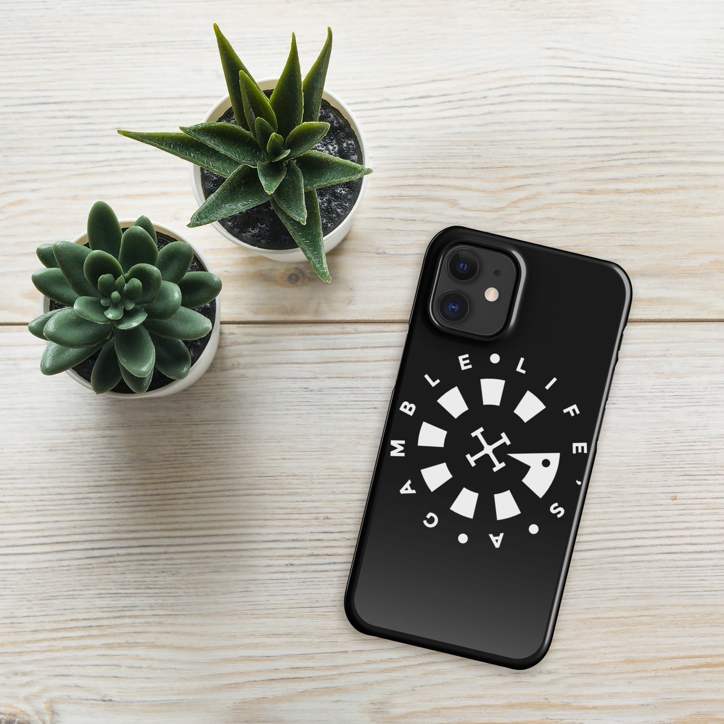LAG Life’s A Gamble Circle White Snap case for iPhone®