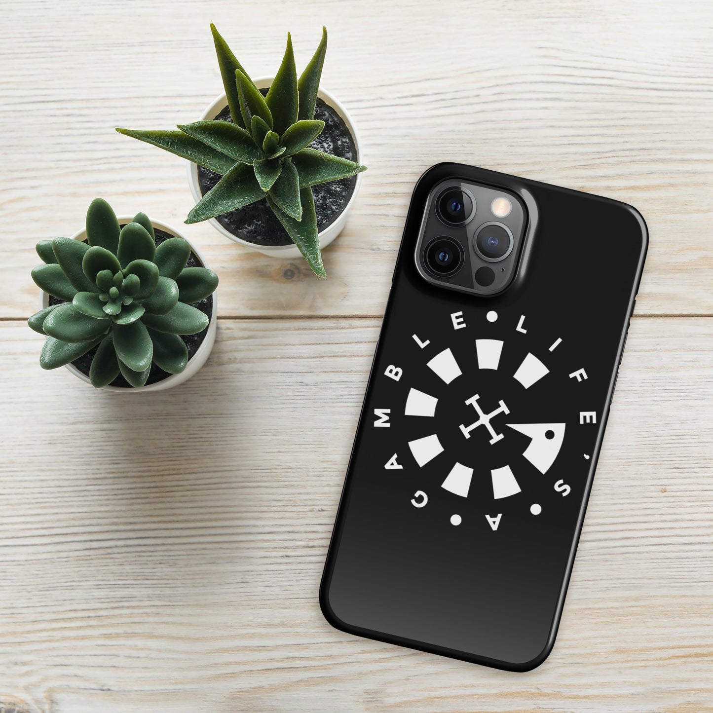 LAG Life’s A Gamble Circle White Snap case for iPhone®