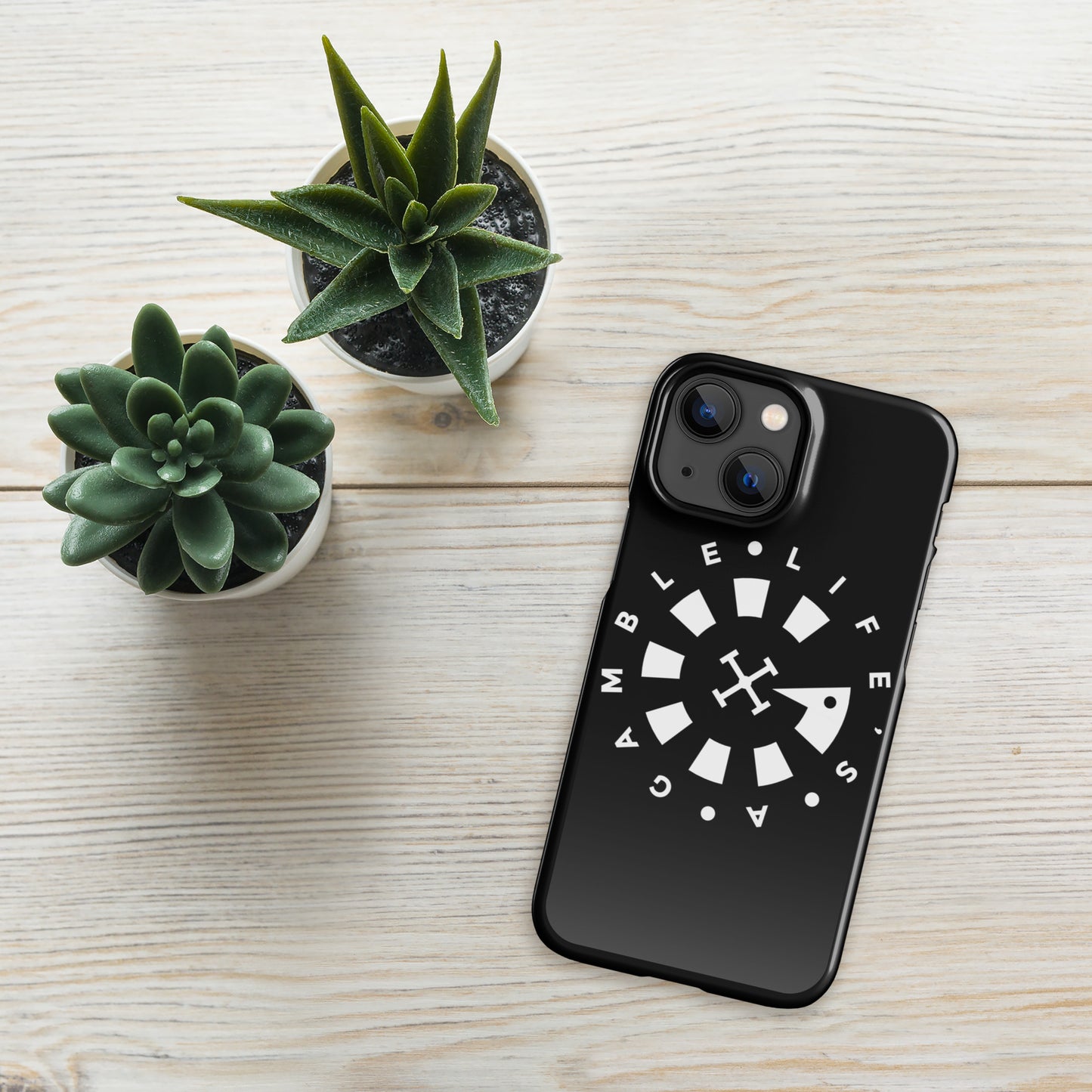 LAG Life’s A Gamble Circle White Snap case for iPhone®