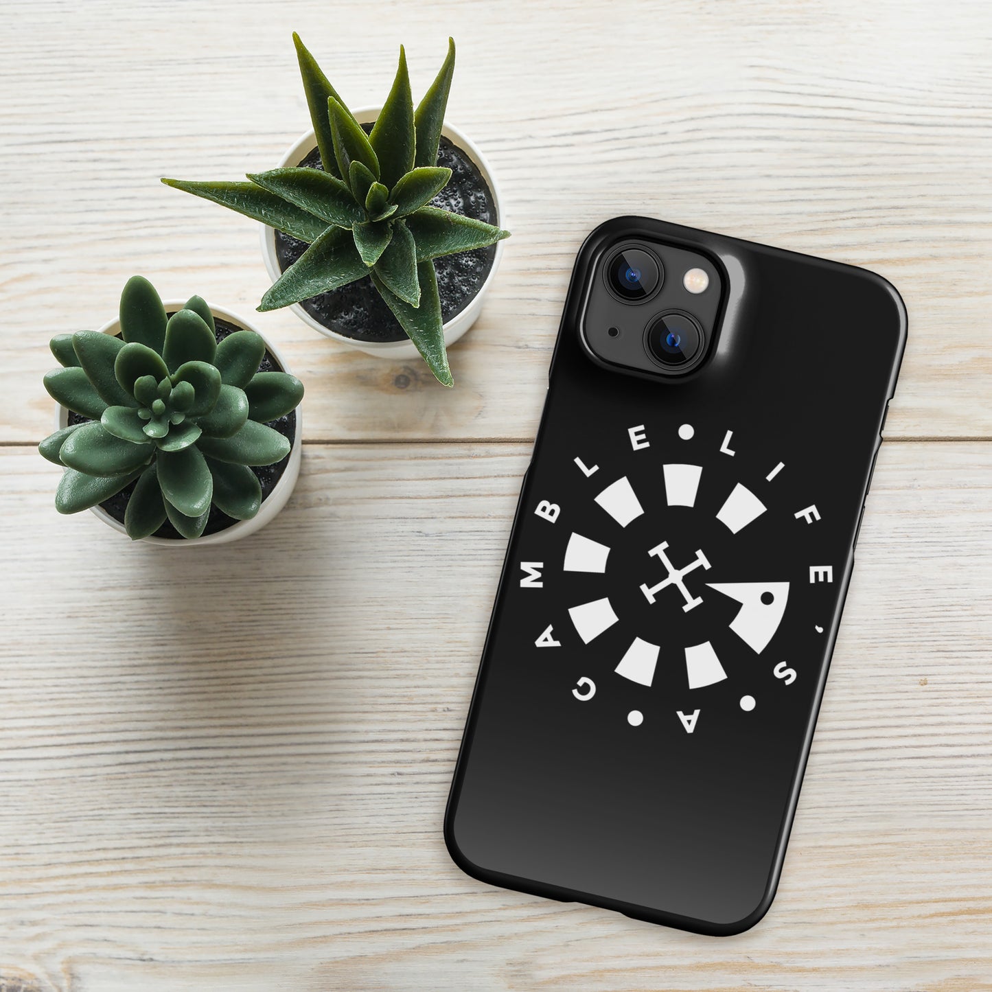 LAG Life’s A Gamble Circle White Snap case for iPhone®