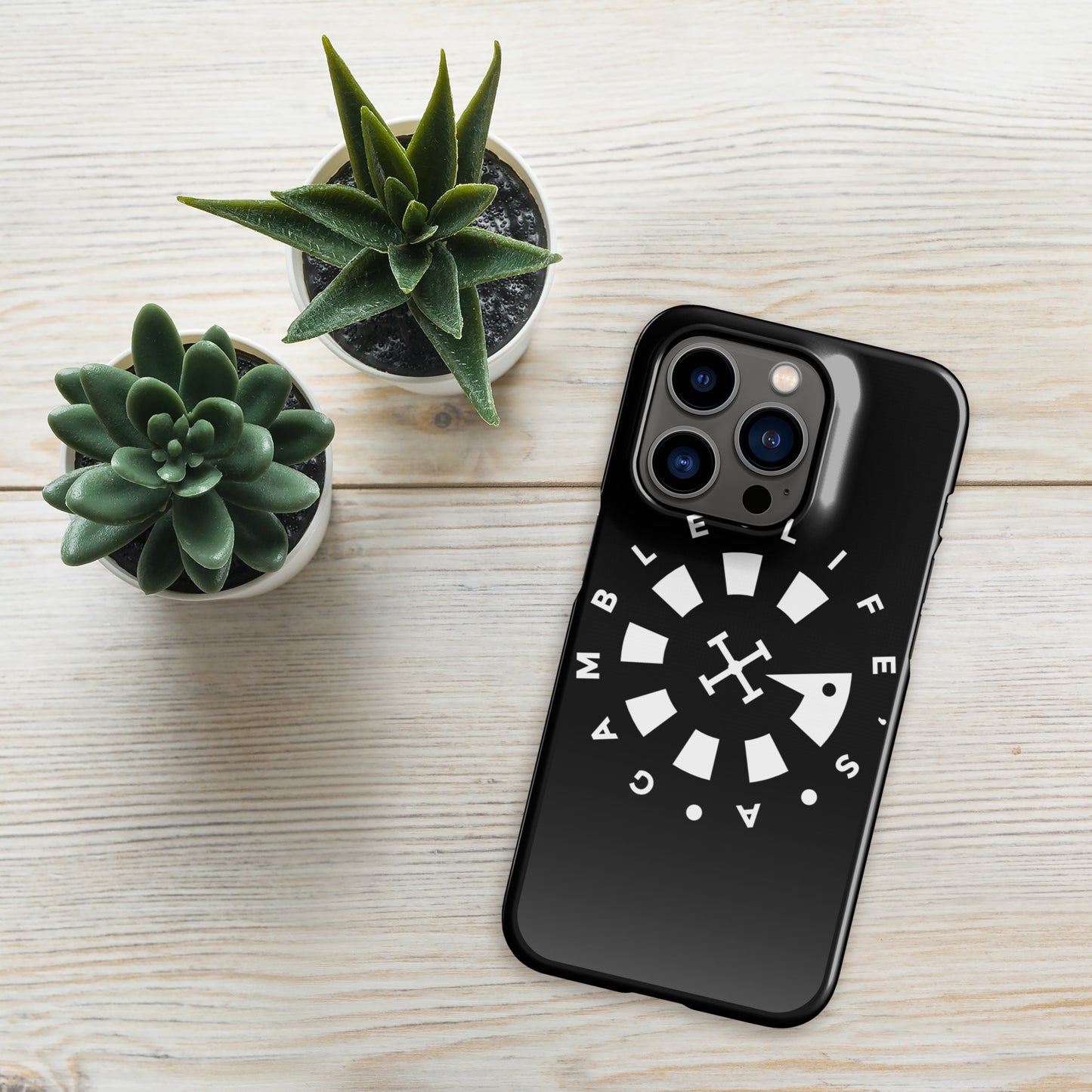 LAG Life’s A Gamble Circle White Snap case for iPhone®