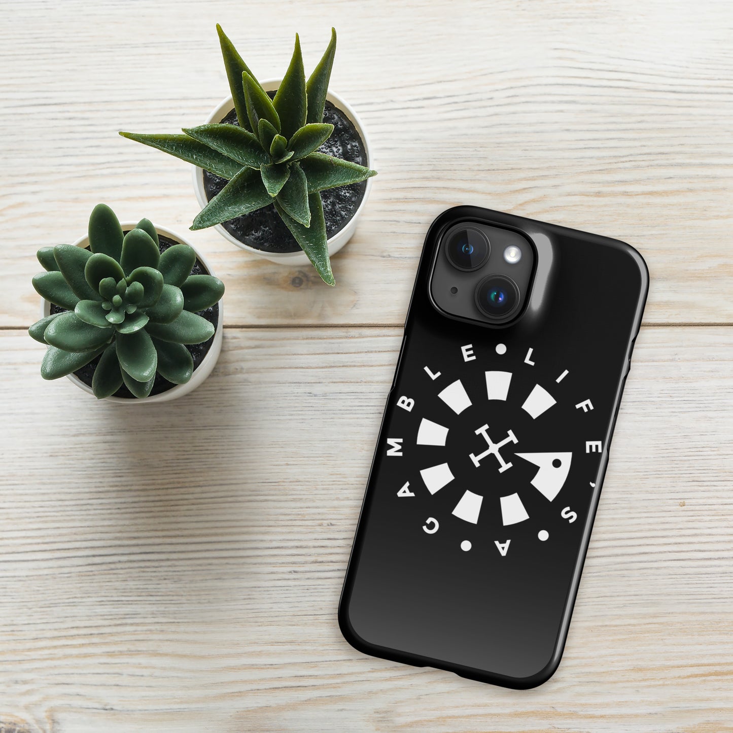 LAG Life’s A Gamble Circle White Snap case for iPhone®