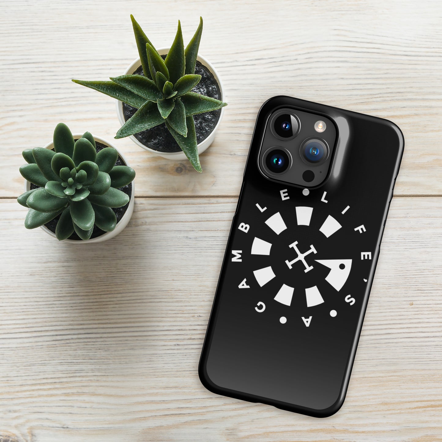 LAG Life’s A Gamble Circle White Snap case for iPhone®