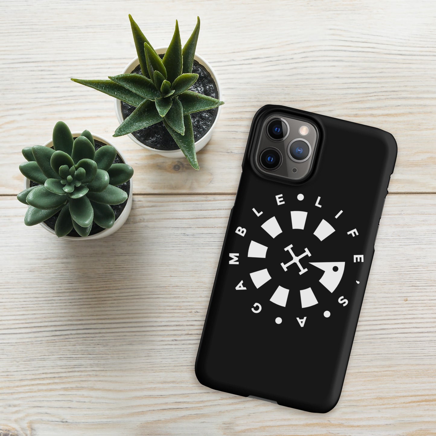 LAG Life’s A Gamble Circle White Snap case for iPhone®