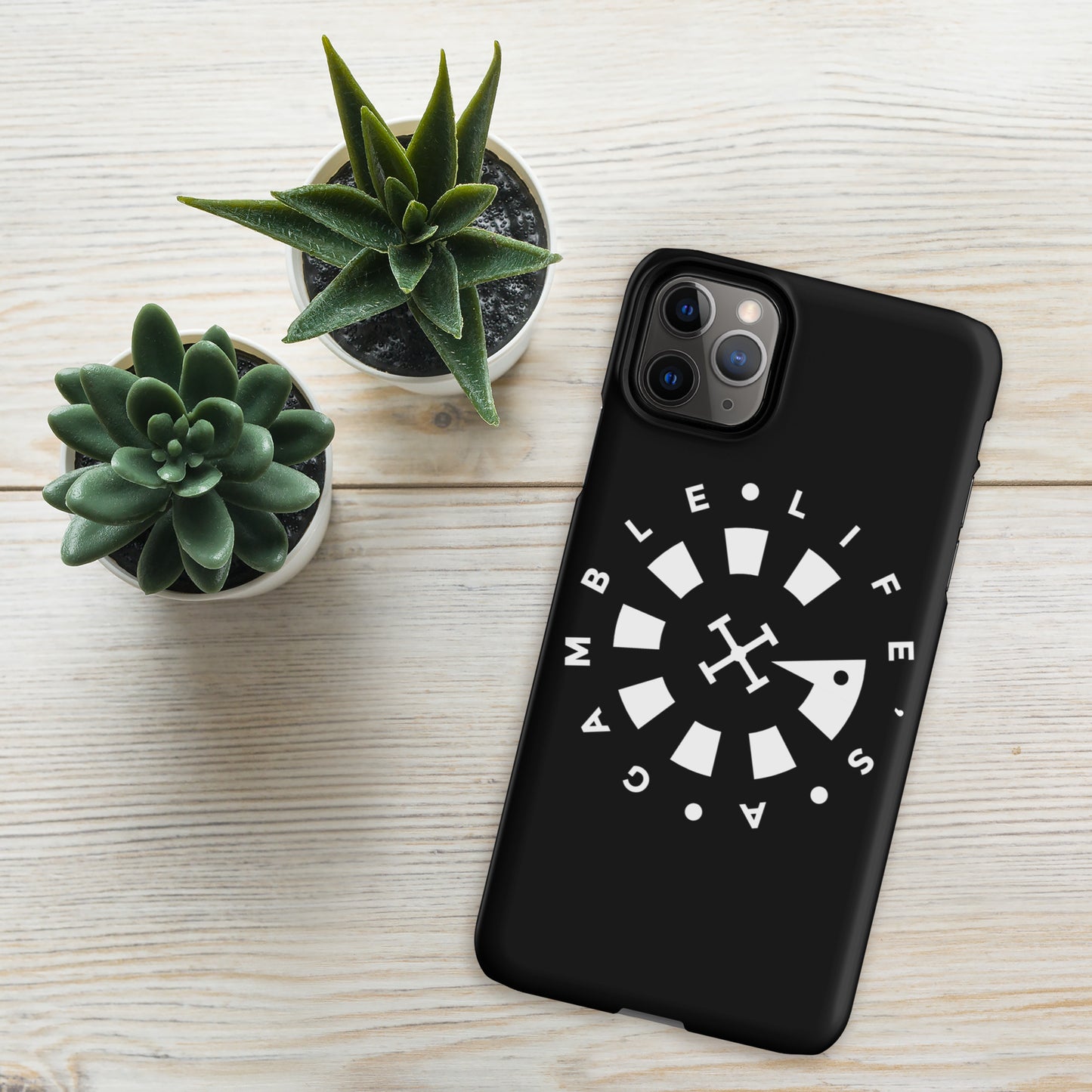 LAG Life’s A Gamble Circle White Snap case for iPhone®