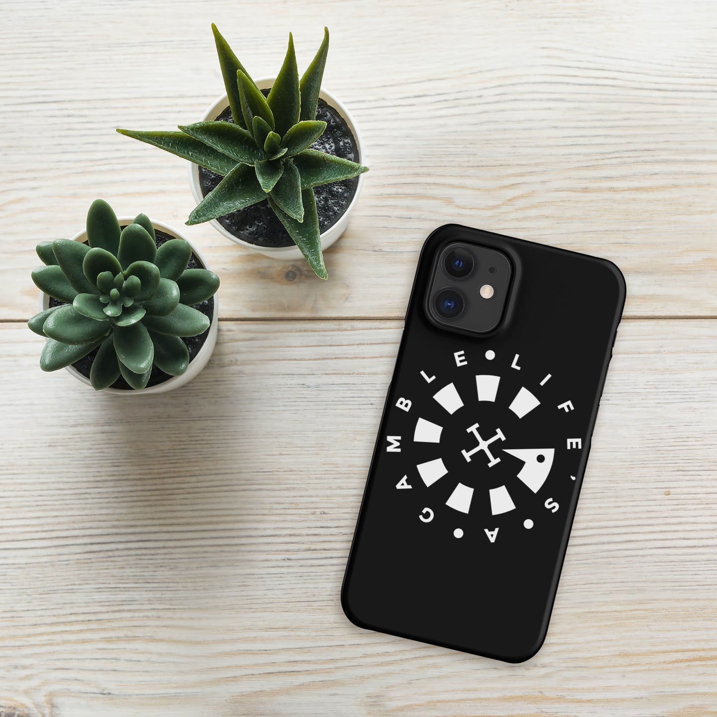 LAG Life’s A Gamble Circle White Snap case for iPhone®