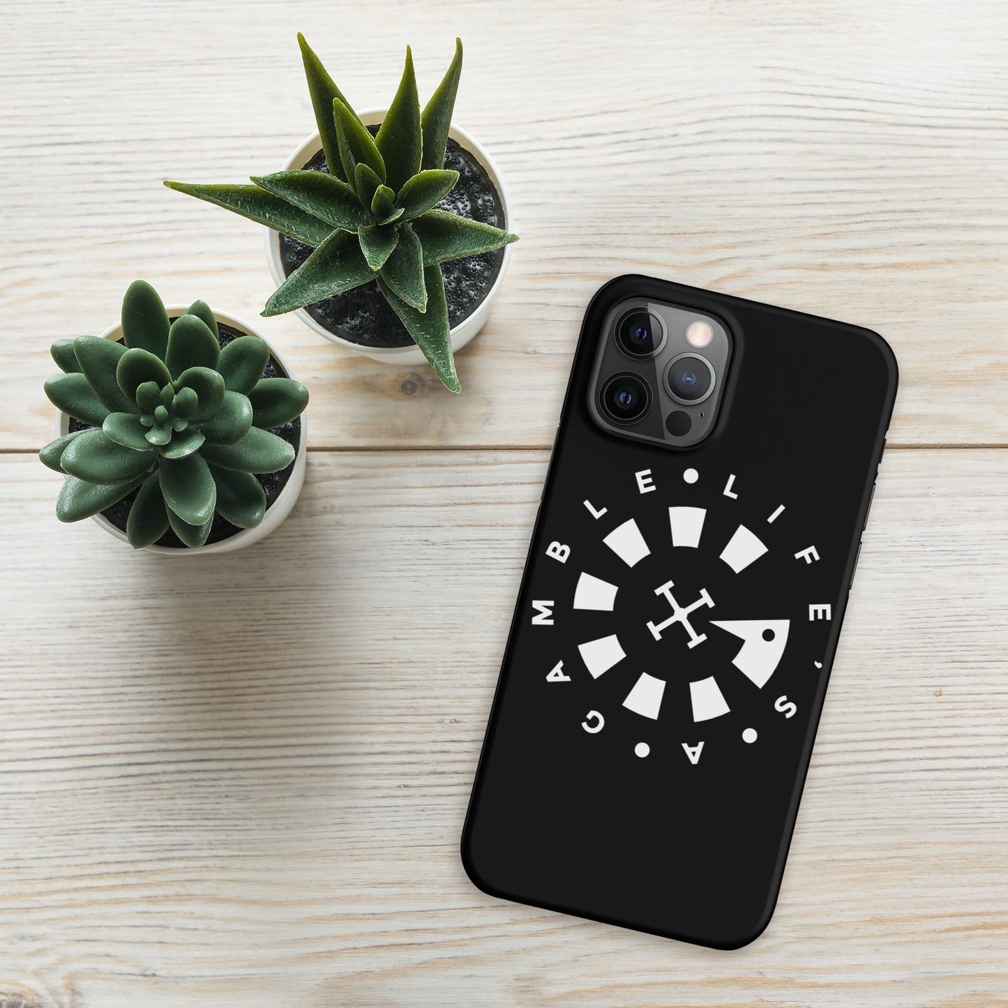 LAG Life’s A Gamble Circle White Snap case for iPhone®