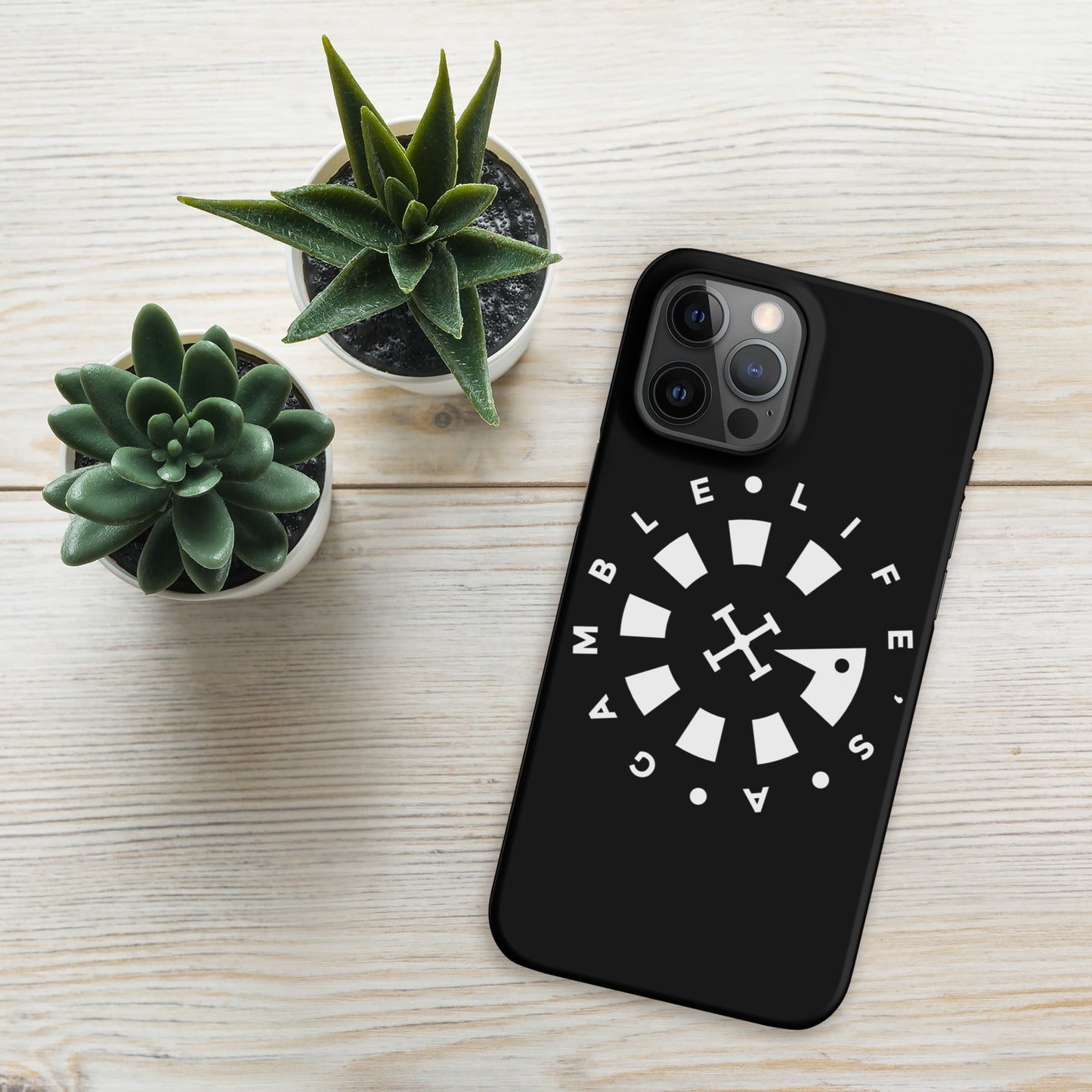 LAG Life’s A Gamble Circle White Snap case for iPhone®