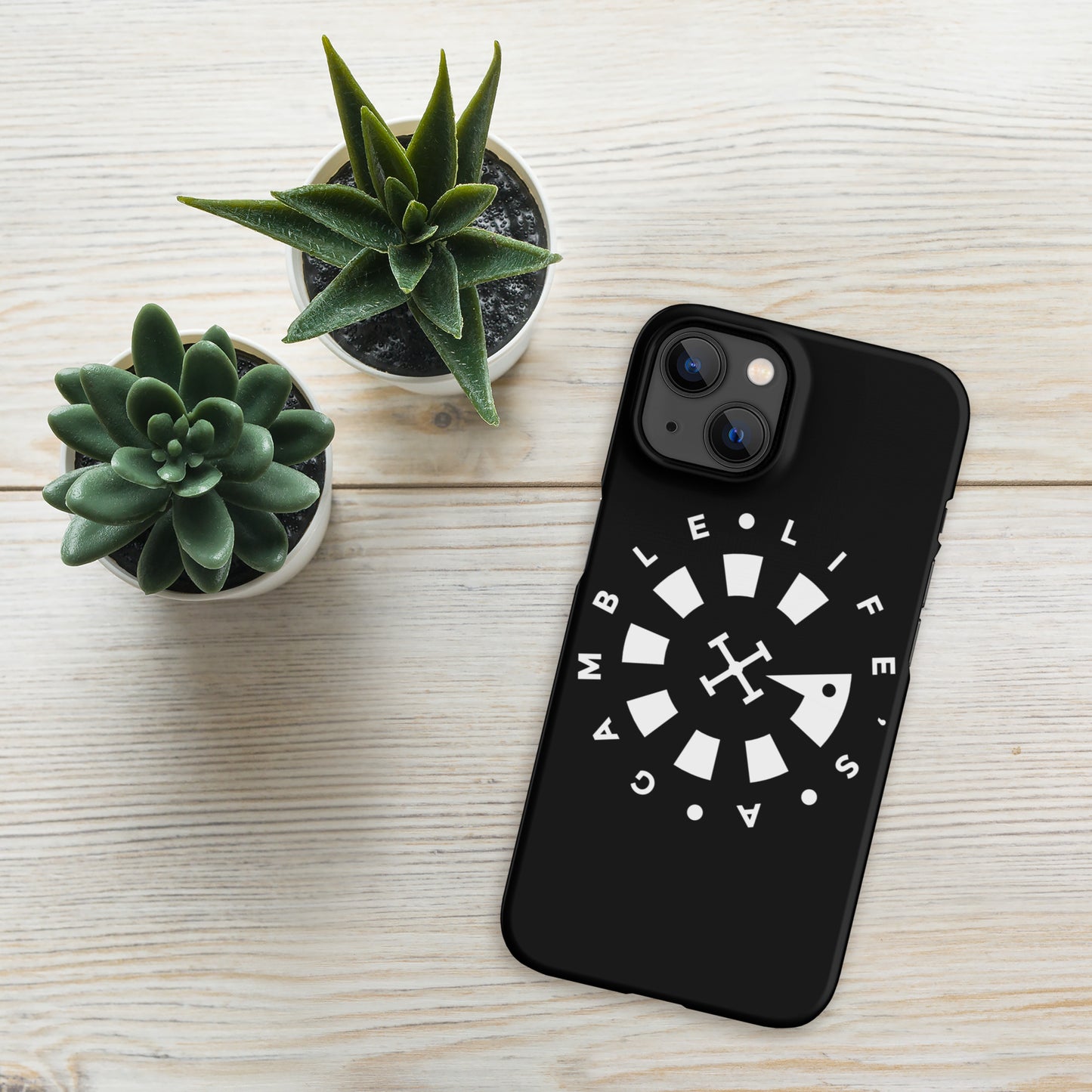 LAG Life’s A Gamble Circle White Snap case for iPhone®