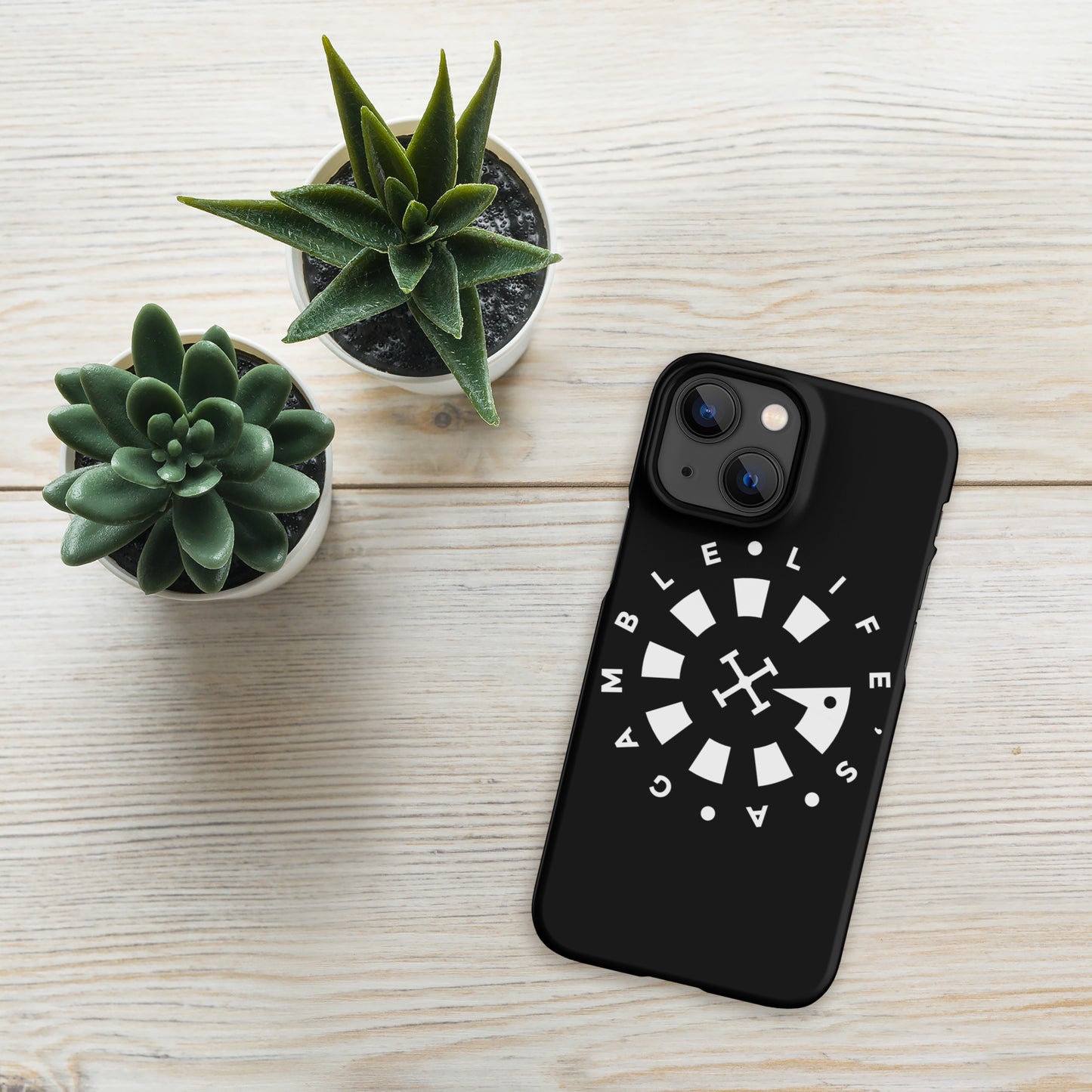 LAG Life’s A Gamble Circle White Snap case for iPhone®