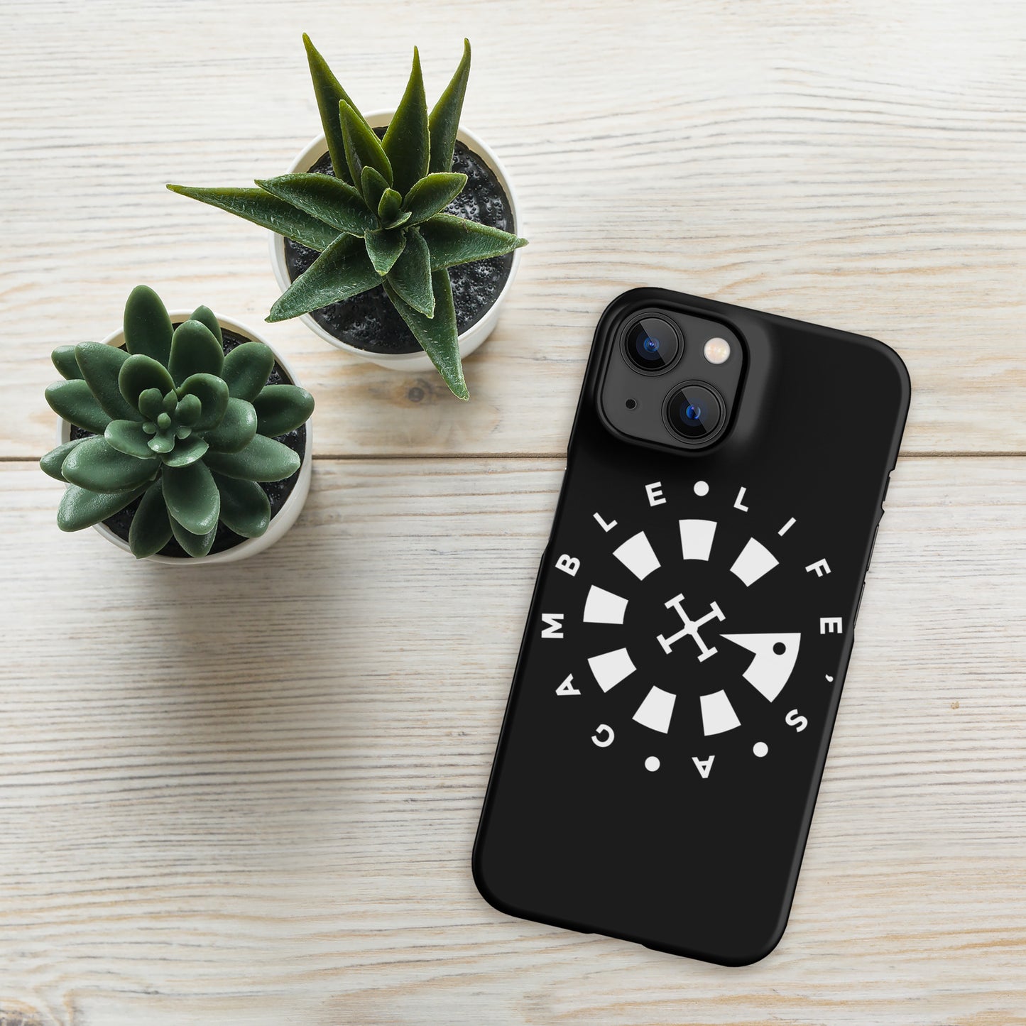 LAG Life’s A Gamble Circle White Snap case for iPhone®